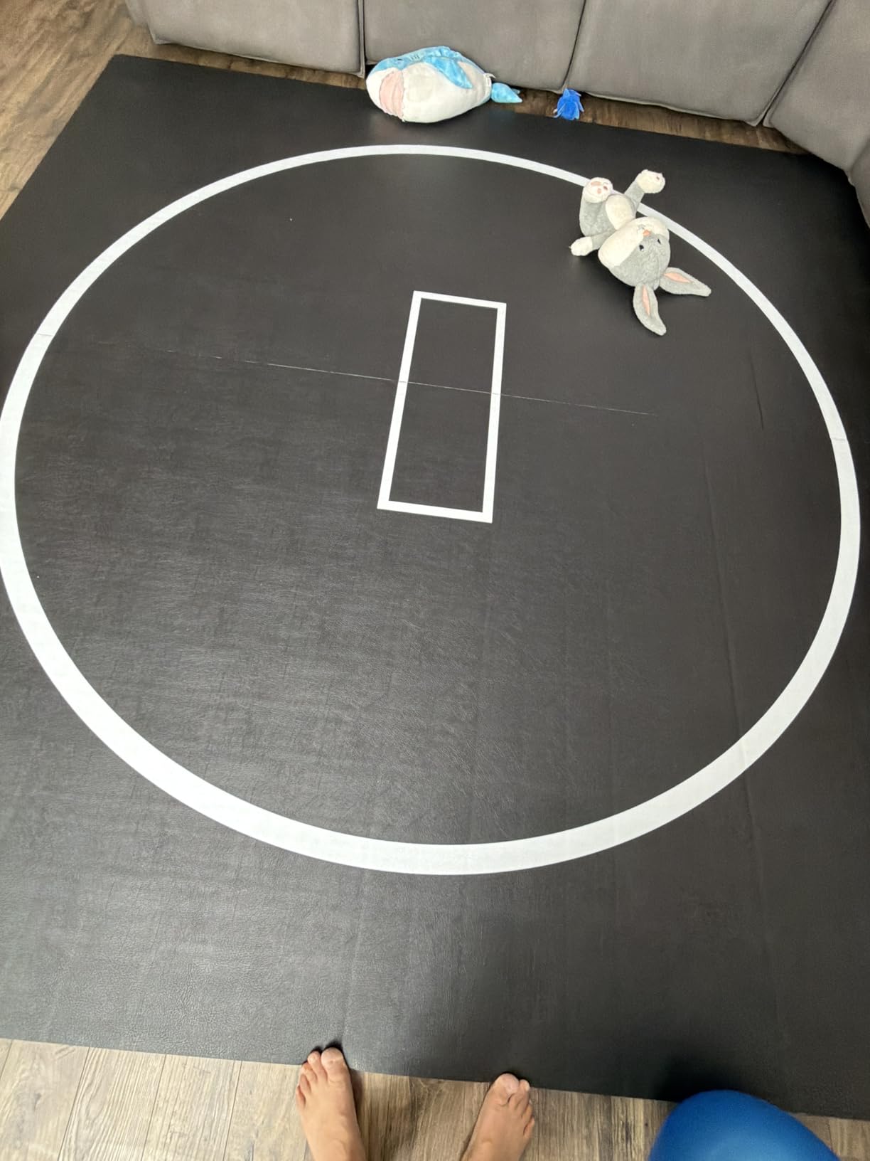 VEVOR Wrestling Mat, Martial Arts Thick Mat for Home Gym Exercise, PVC or Inflatable Training Mats with Circles,for Gymnastics, Tatami, Jiu Jitsu BJJ MMA Judo, Black customer photo 1
