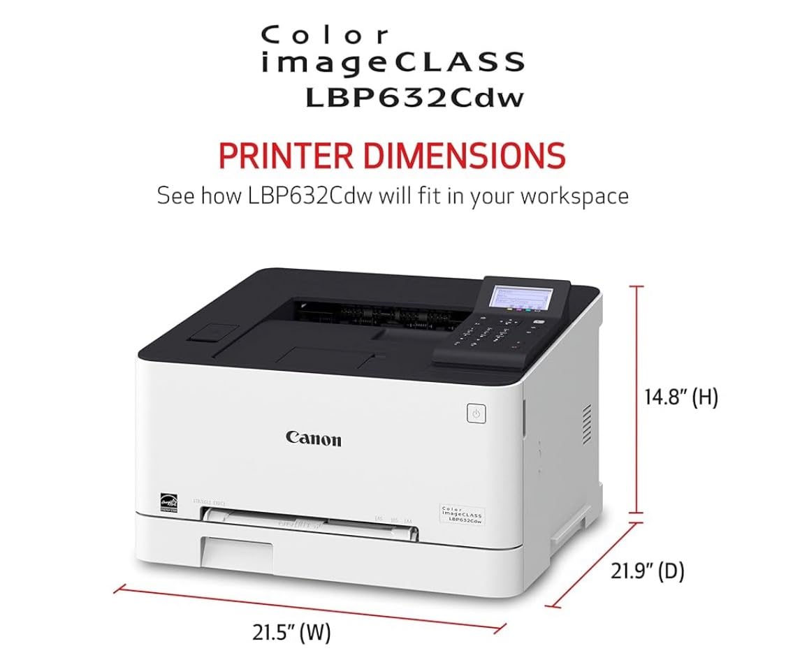 Canon Color imageCLASS LBP646Cdw Wireless Laser Printer for Duplex Printing, White - 26 PPM customer photo 2