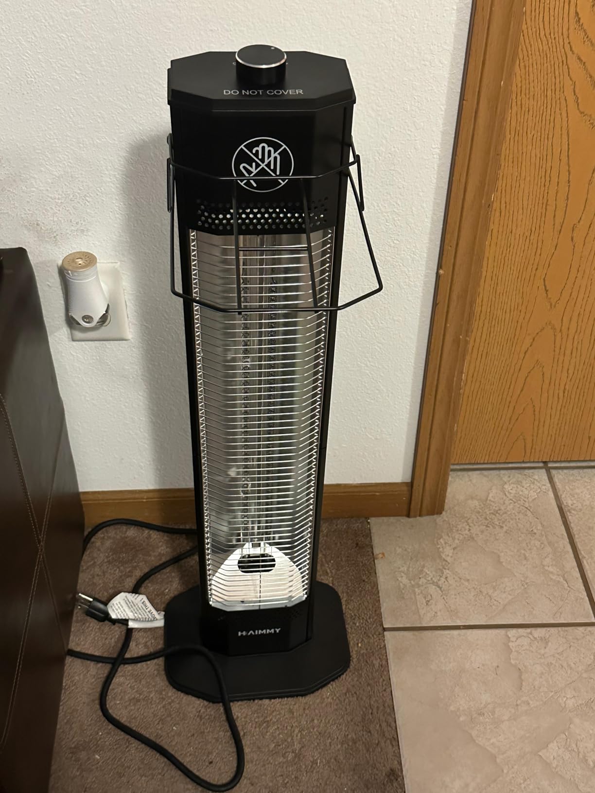 Outdoor Electric Patio Heater, 34-inch 1500W Infrared Tower Heater with Instant Heating, Tip-Over & Overheat Protection, IPX5 Waterproof Space Heater for Patio Garage Workshop Indoor & Outdoor Use customer photo 2