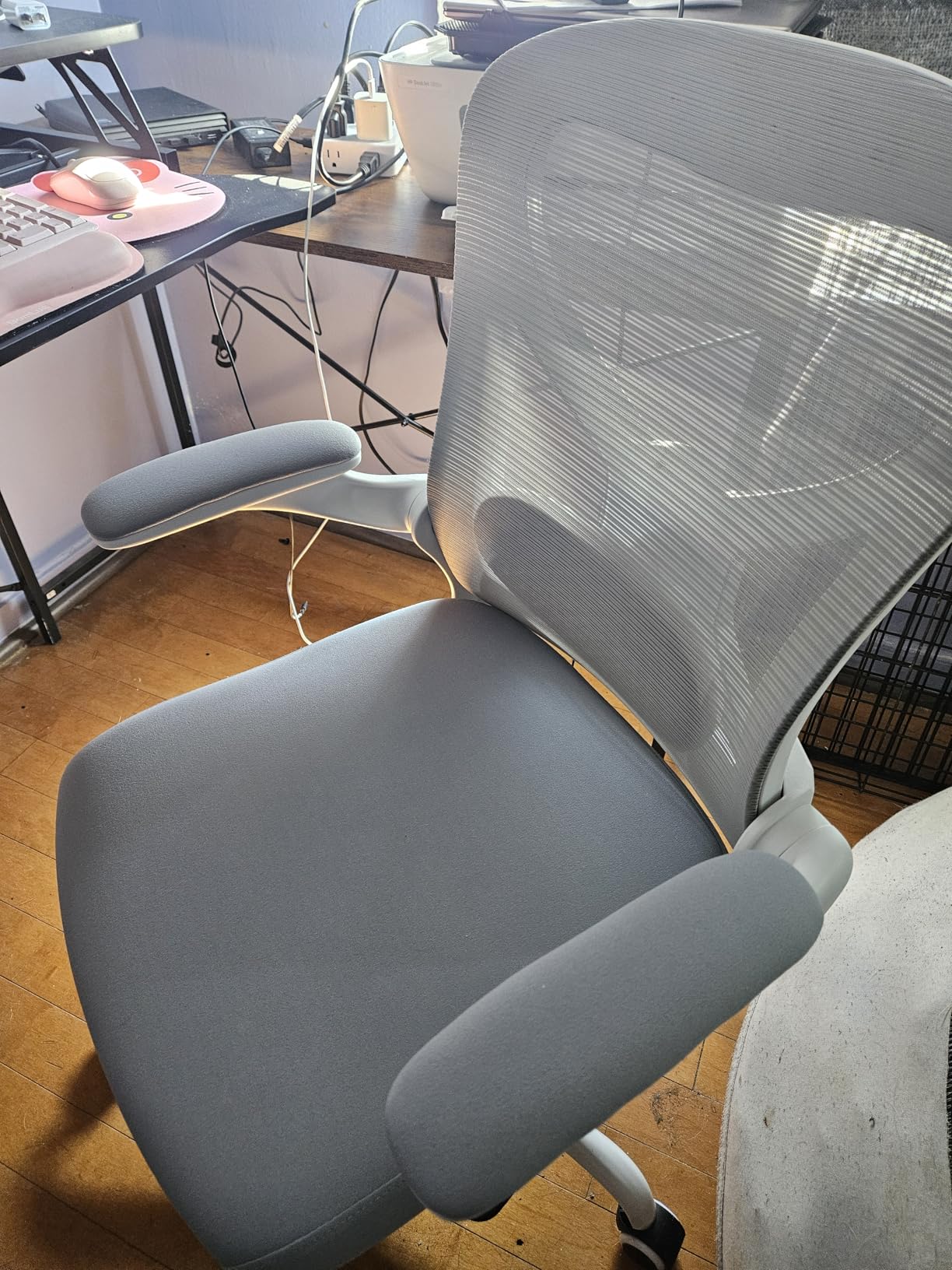 Office Desk Chair with Ergonomic Lumbar Support, Extra-Thick Seat Cushion, Flip-up Arms, Breathable Mesh Back, Computer Task Chair for Home Office customer photo 1