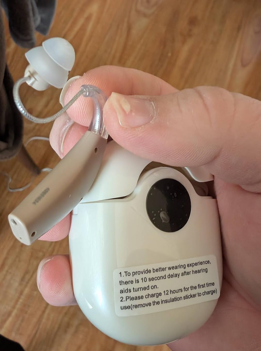 Digital Rechargeable Invisible Hearing Aids for Seniors | Crystal Clear Sound | Intelligent Noise Reduction | Ergonomic Comfort Fit | One-Button Control | Up to 100H Battery Life customer photo 1