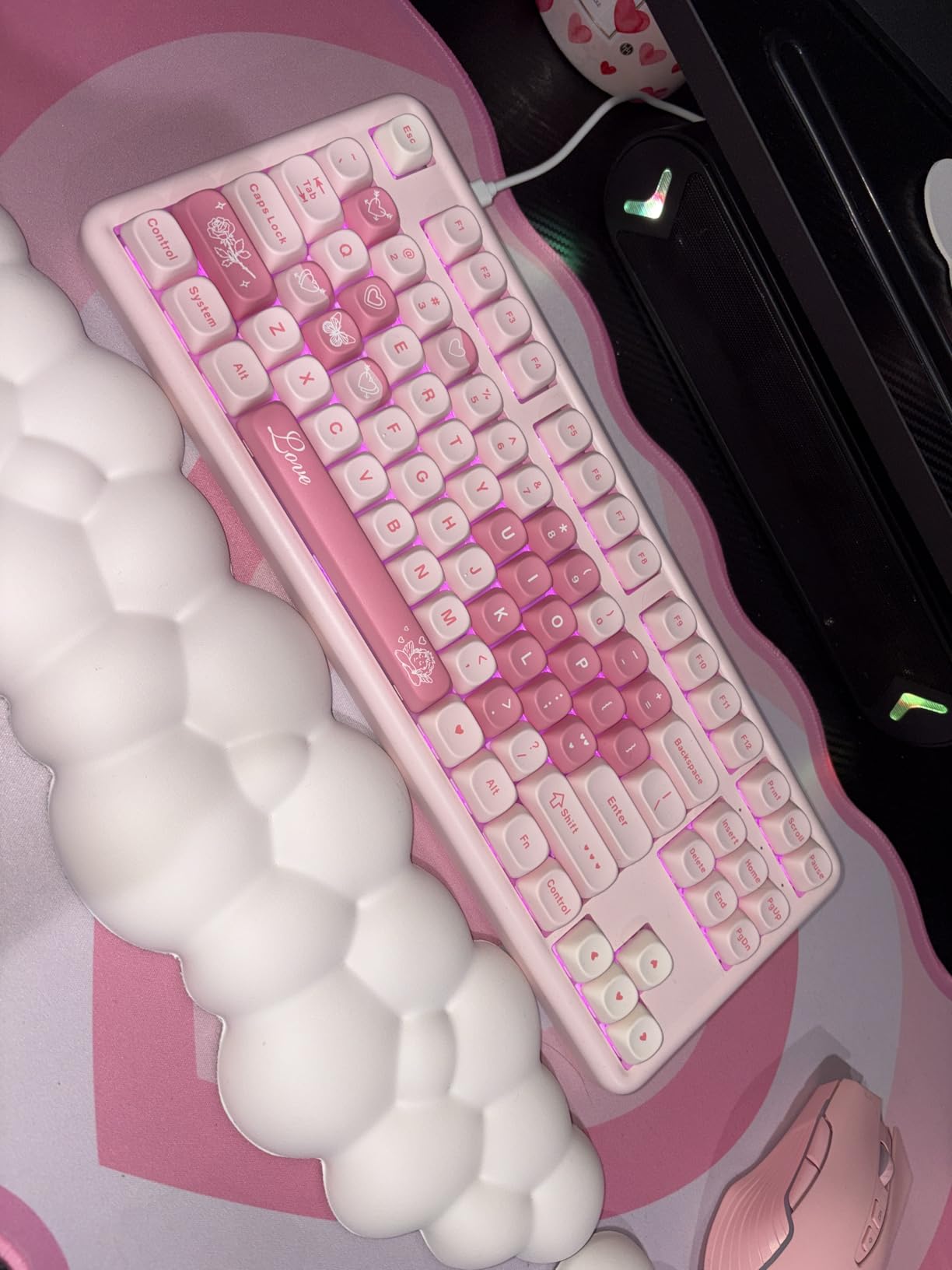 YUNZII B87 Wireless Mechanical Keyboard, QMK/VIA Programmable, TKL Layout 87 Keys, BT/2.4G/USB-C, Hot Swap Gasket Mount RGB Backlit Gaming with Wrist Rest customer photo 1