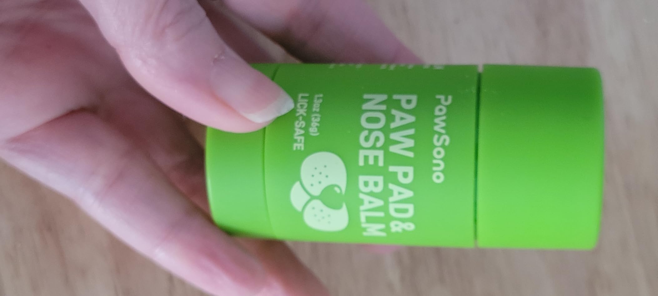 PawSono Lick-Safe Dog Paw & Nose Balm with Coconut Oil | All-Natural Moisturizer & Soother for Dry, Cracked Pads & Snout | Heat & Cold Pavement Protection Wax | Horse Hoof, Joint Care, 1.3 oz (36g) customer photo 2