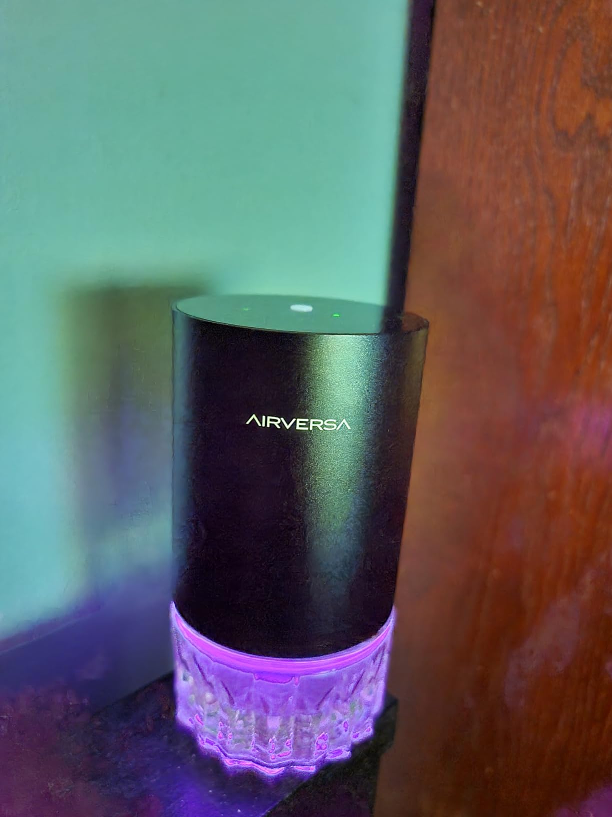 Airversa Waterless Essential Oil Diffuser for Home Room Desk, Up to 600 sq ft, Battery Operated, Mist Level and Timer Settings, 100mL Capacity, Cold Air customer photo 2