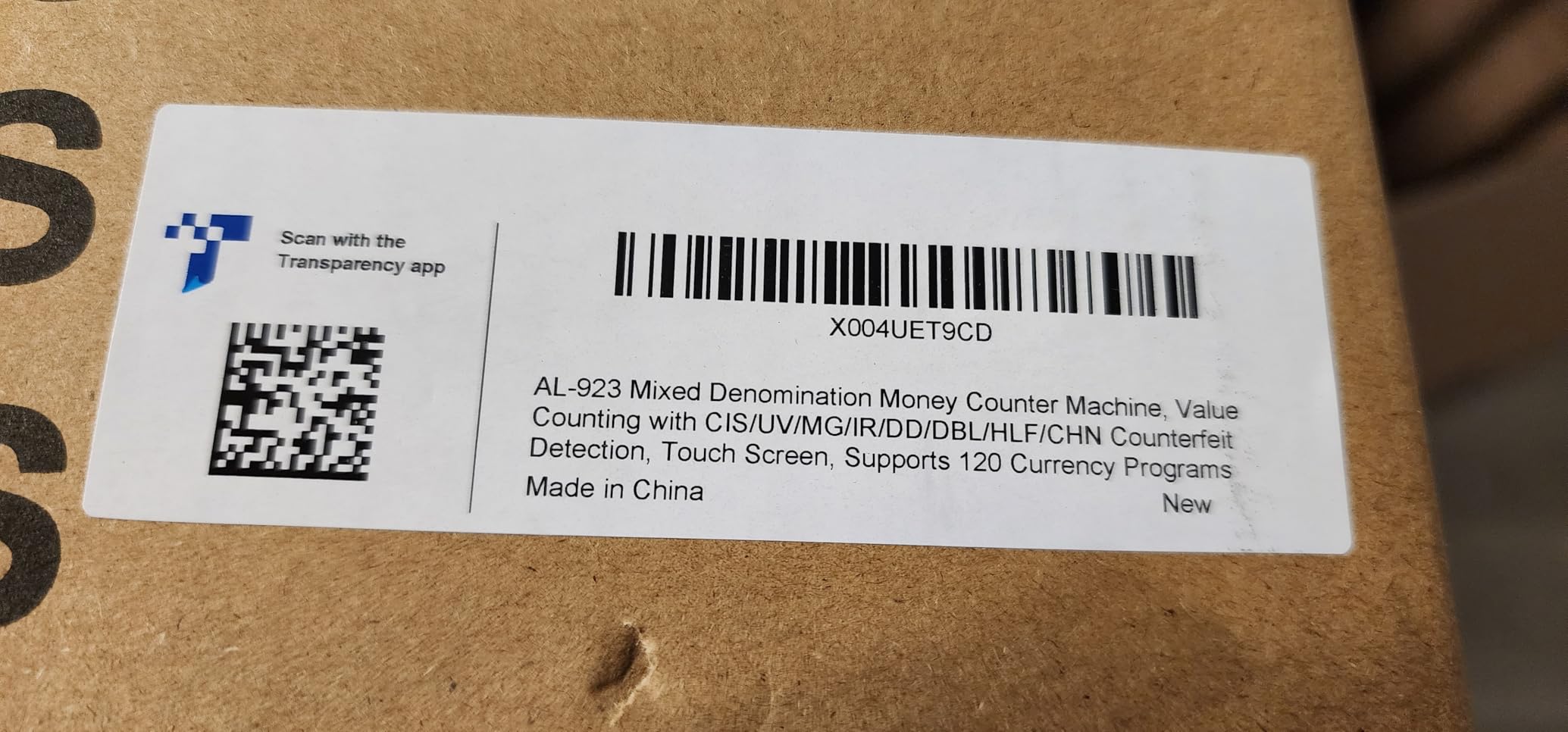 LOLARAN AL-923 Mixed Denomination Money Counter Machine, Value Counting with CIS/UV/MG/IR/DD/DBL/HLF/CHN Counterfeit Detection, Touch Screen, Supports 120 Currency Programs customer photo 1
