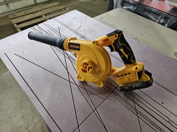 Roof Gutter Cleaning from The Ground, Leaf Blowers Cordless for Dewalt 20V Battery, 580CFM/180MPH, Brushless 3-Speed Motor for Gutter Cleaning Extension Attachment Kit for Garden,House(Tool Only) customer photo 2