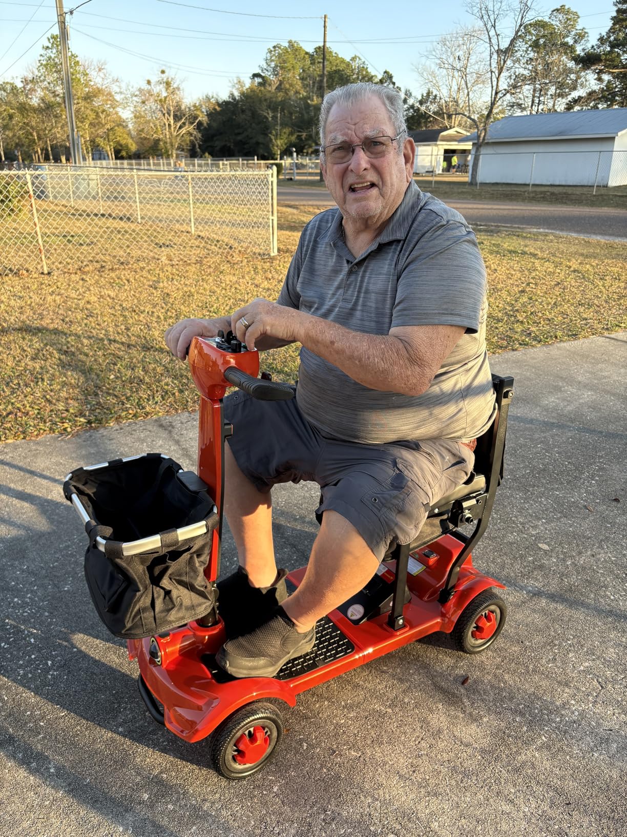 LIFEMAGIC Electric Mobility Scooter 24 Mile Long Range, 42lb Ultra Lightweight Folding Electric Scooter for Seniors, Travel-Friendly with Removable Basket, Cruise & Airline Approved customer photo 2