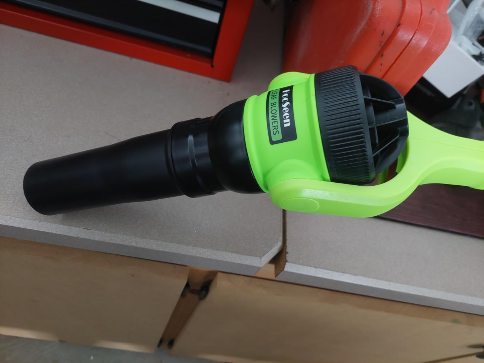 Roof Gutter Cleaning from The Ground, 40V Leaf Blowers Cordless with 2 Battery, Adjustable Pole (98inch)3 Speed Modes 500CFM/180MPH for Gutter Cleaner Extension Attachment Kit for Garden,House customer photo 2