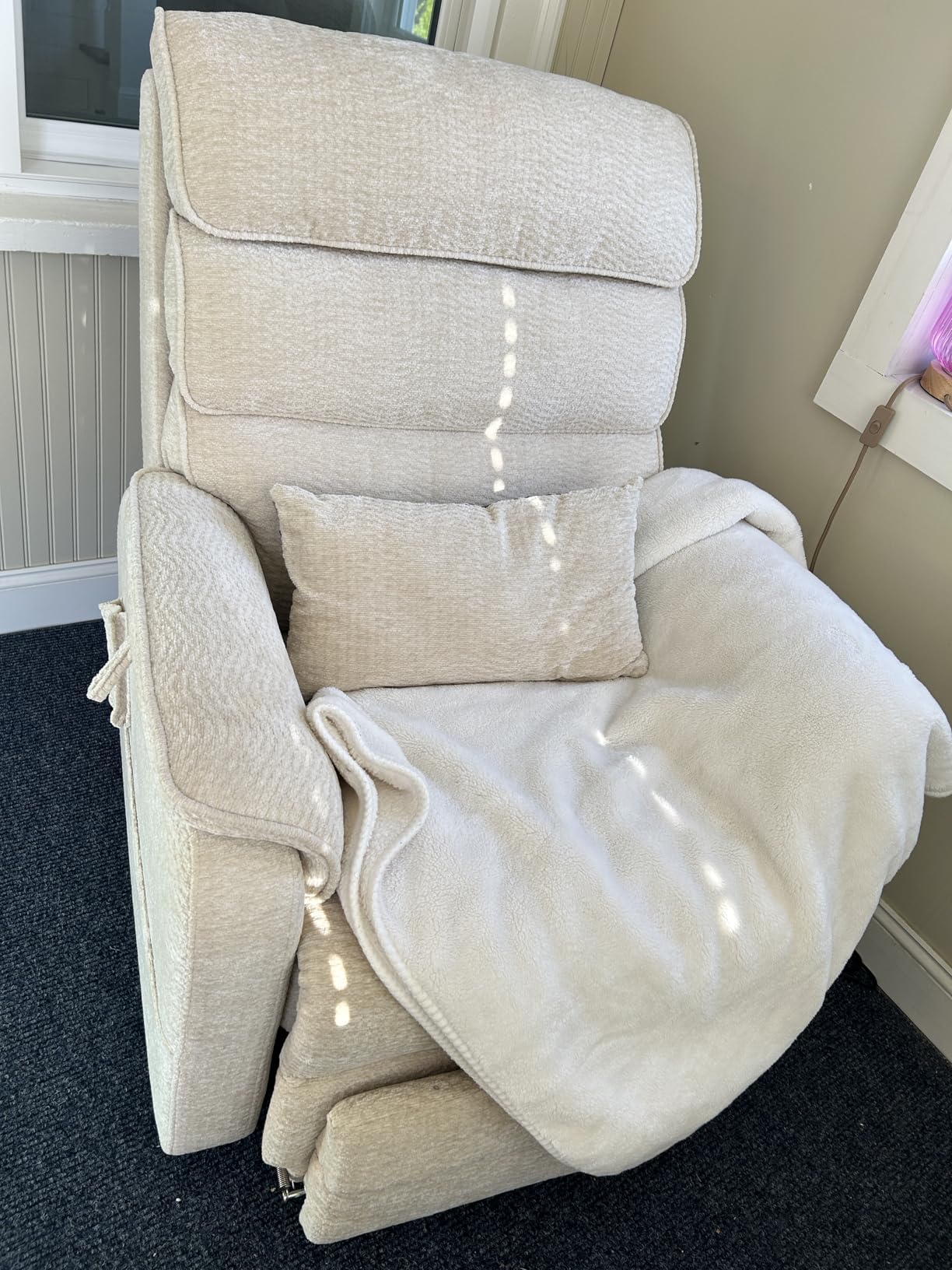DYNOX 400 LBS Big Tall Man Large-Wide Power Dual Motor Lift Recliners Chairs for Elderly, Lay Flat Lift Chair with Infinite Positions, Heat & Massage, Extended Footrest (9298L, Chenille, Grey) customer photo 2