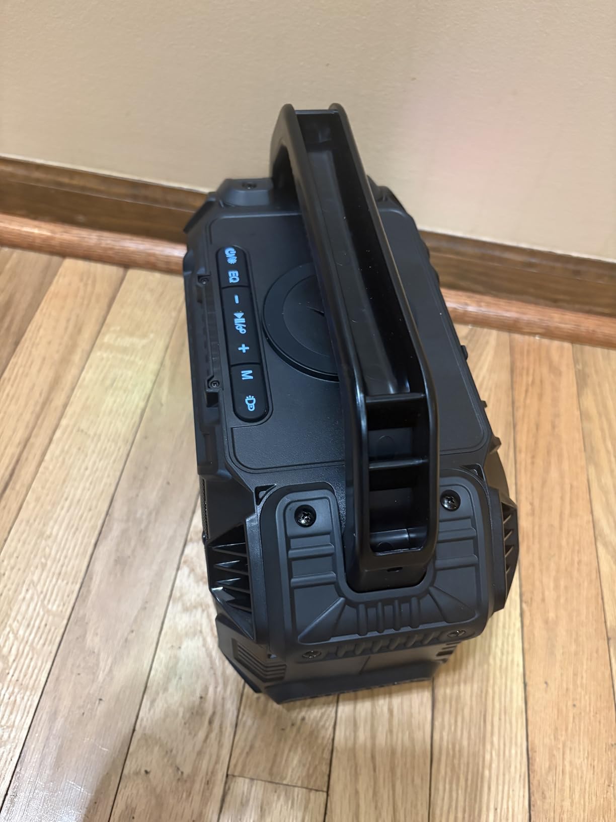 Wilody Speakers Bluetooth Wireless, 100W Loud Outdoor Speaker with Bass, IPX7 Waterproof Floatable, 20H Playtime, Wireless Charge, TWS, RGB Light, Portable Speaker for Work, Garage, Outdoor (Black) customer photo 1