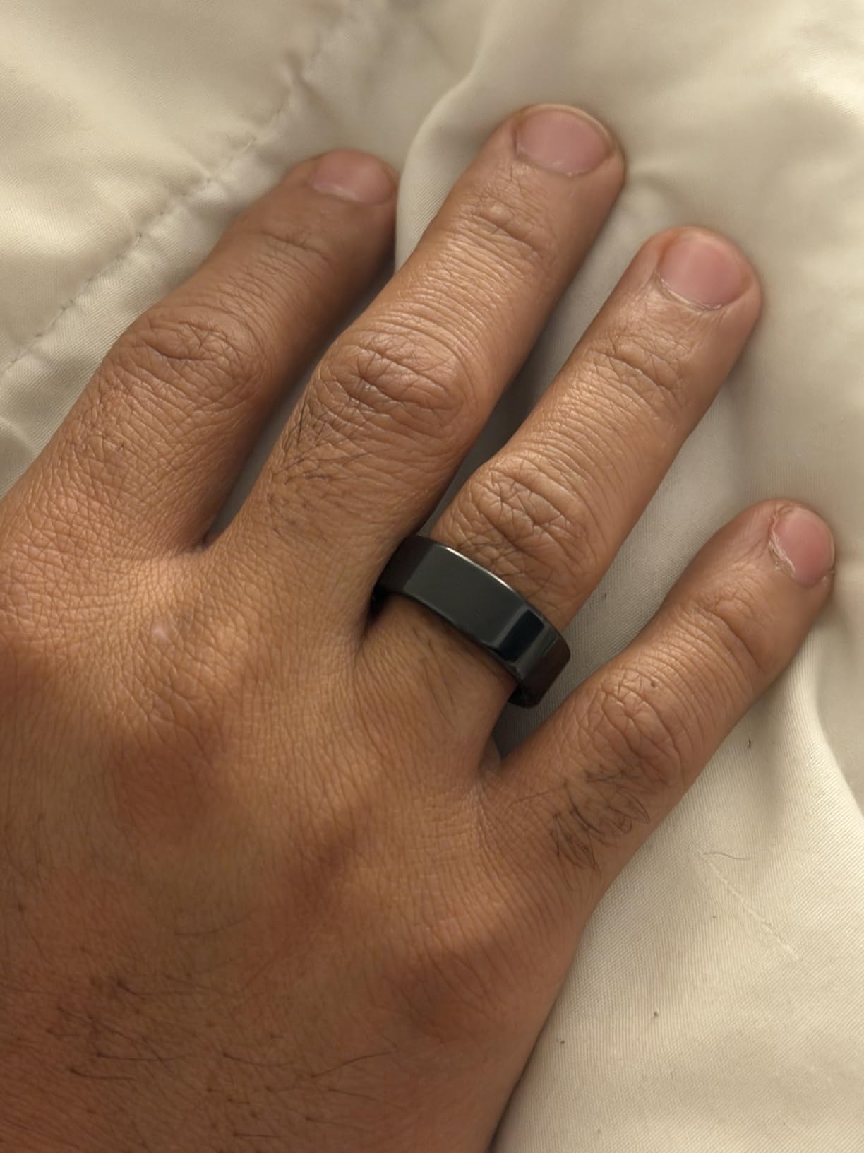 Smart Health Ring, Featuring Stress and Sleep Monitoring Functions, Compatible with iOS and Android,Waterproof Fitness Tracker for Women & Men, No Subscription Fee. (Black, 9) customer photo 2