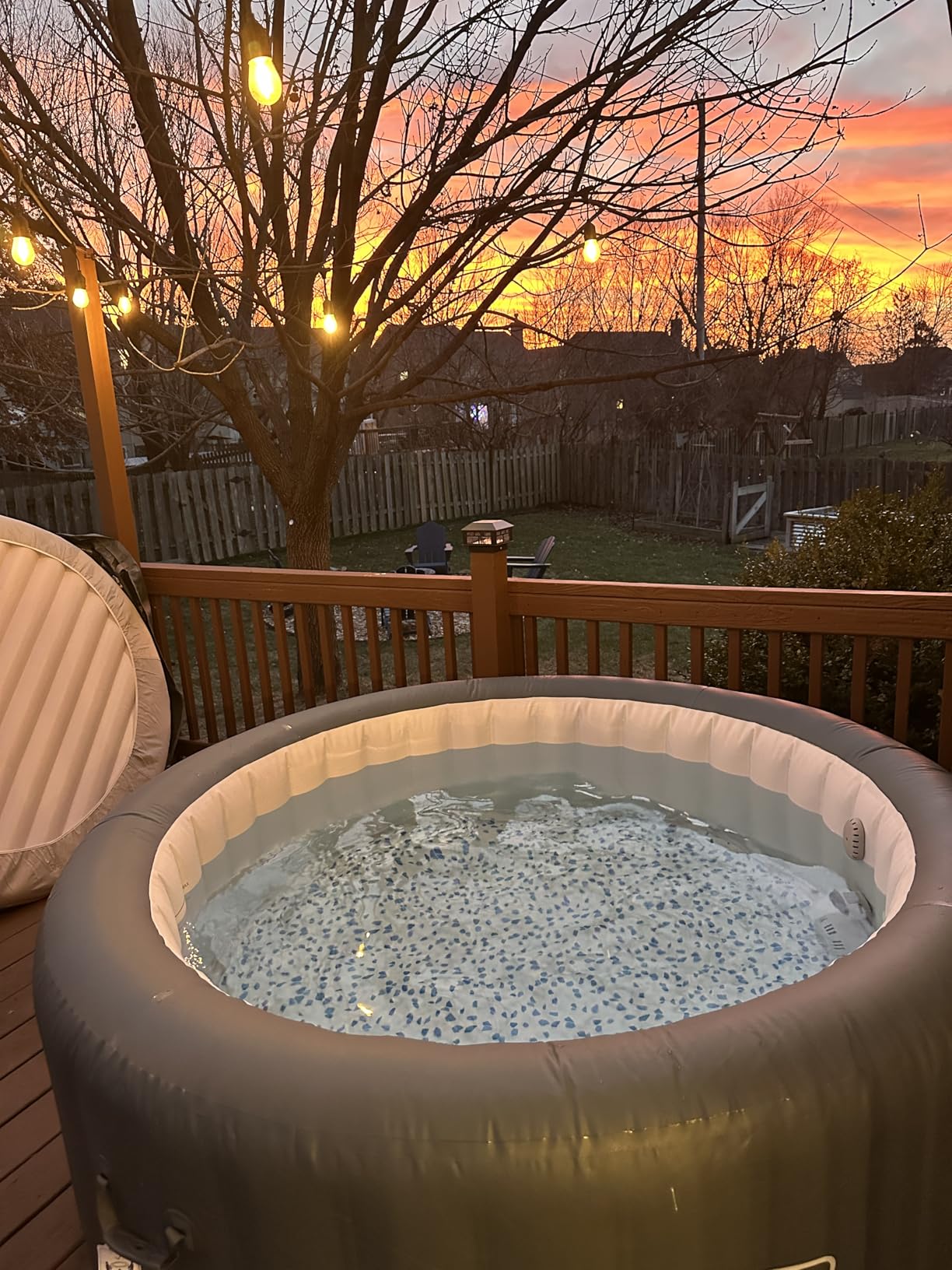 Coleman Miami 2 to 4 Person Inflatable Hot Tub, Round Energy-Efficient Portable Outdoor Spa with 120 AirJets, 71