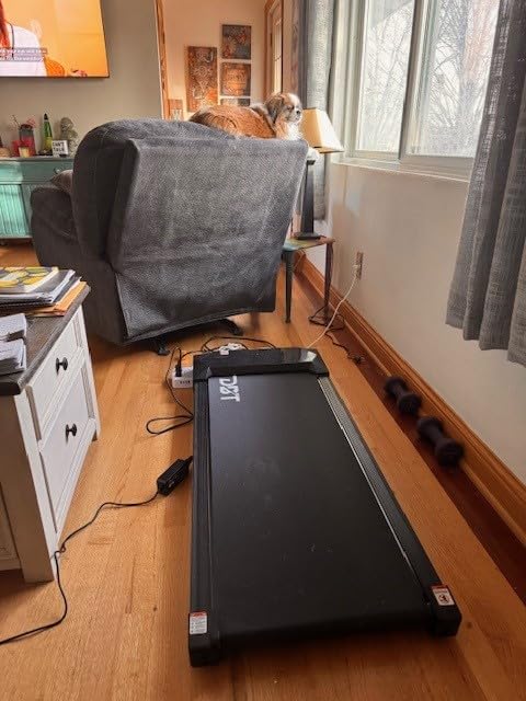 Walking Pad Treadmill for Home - Folding Treadmills with Handle Bar Portable Compact Fold up customer photo 2
