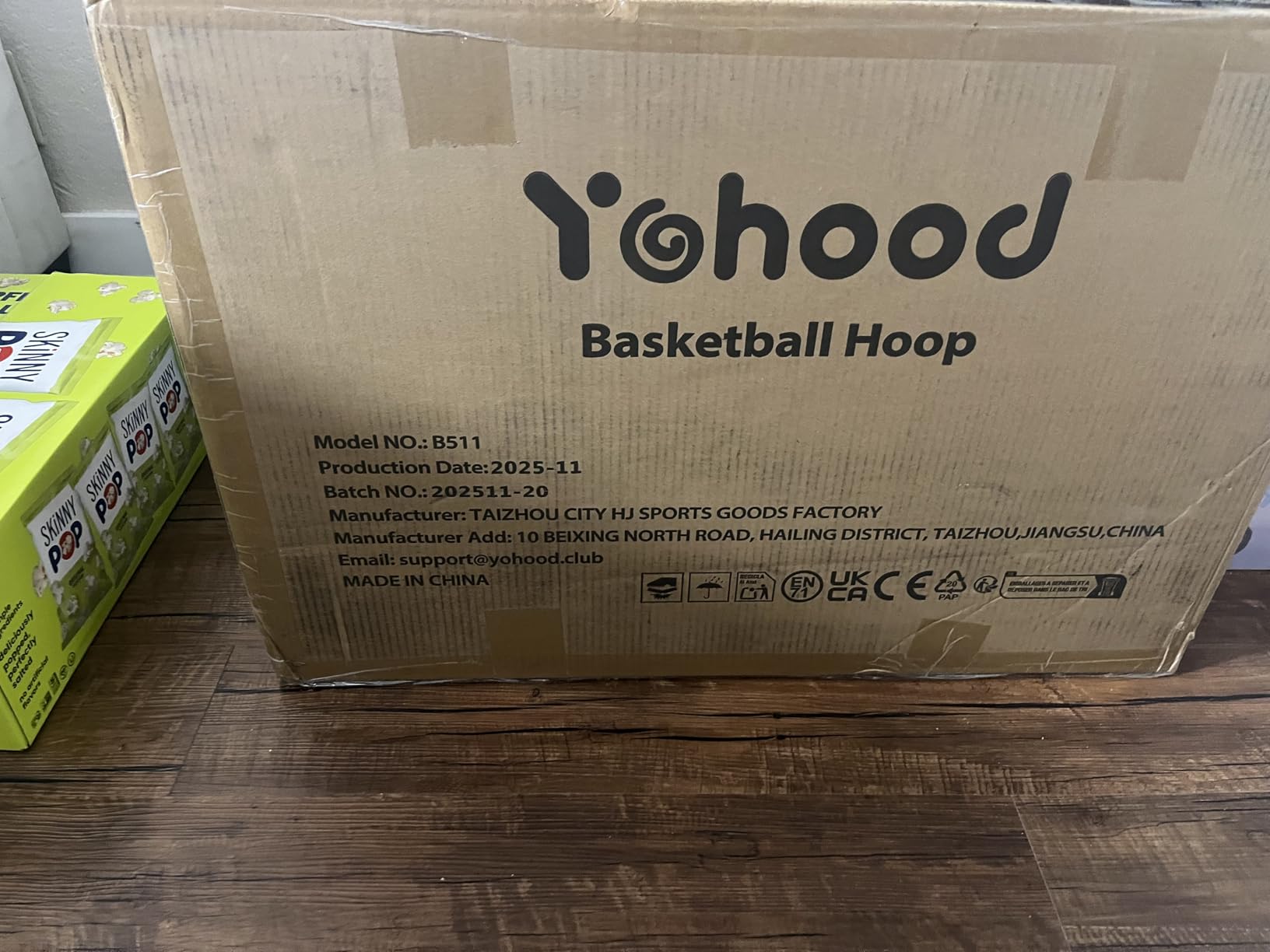 Yohood Kids Basketball Hoop Outdoor Height Adjustable 3-7 FT, Portable Basketball Goal System for Kids Youth Teens customer photo 1