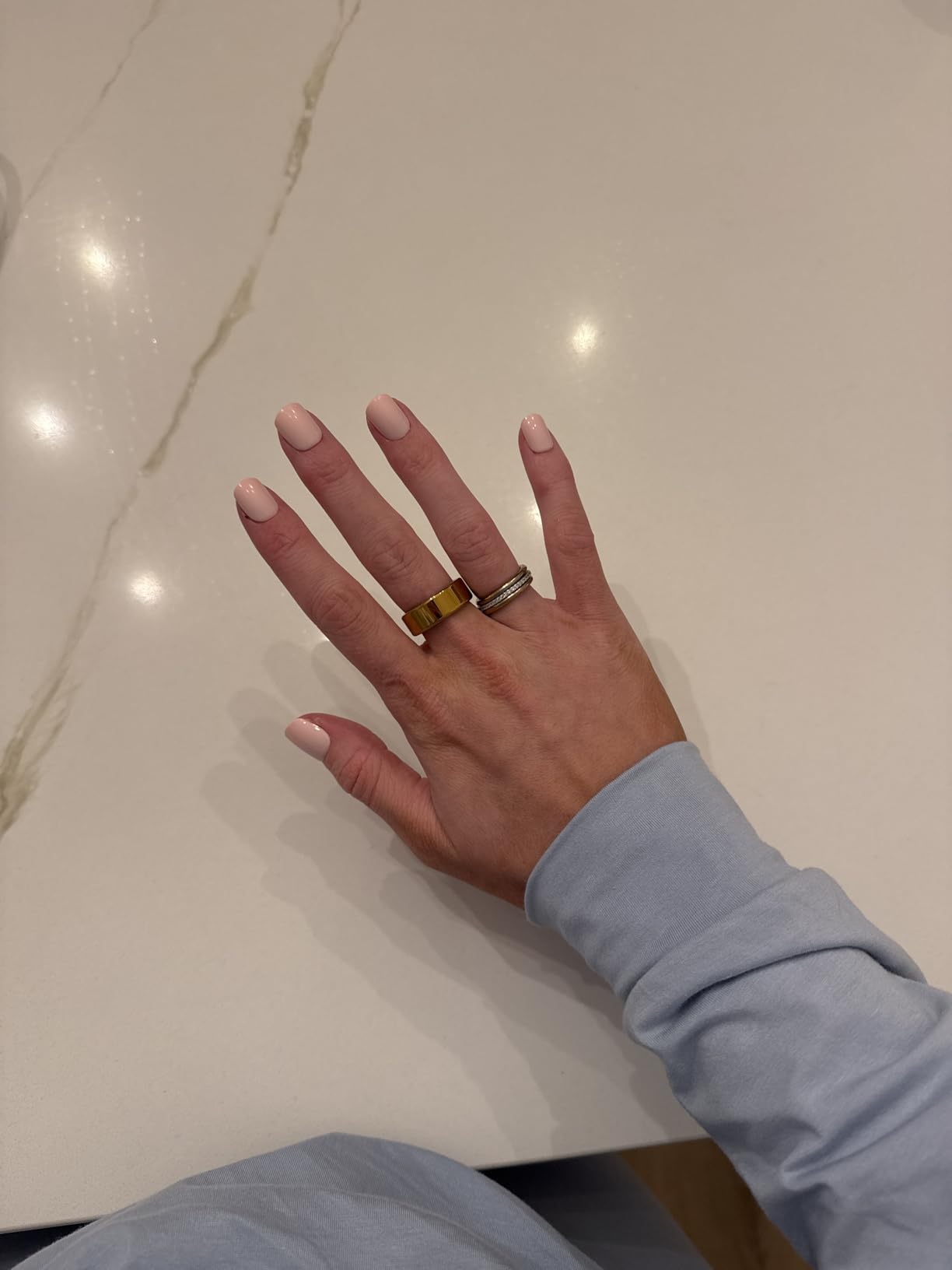 Smart Ring Health & Fitness Tracker for Men & Women, Heart Rate, SPO2, Sleep & Activity Monitoring, IP68 Waterproof, Long Battery Life, Family Care Mode, No Subscription Fee (Gold, 8) customer photo 2