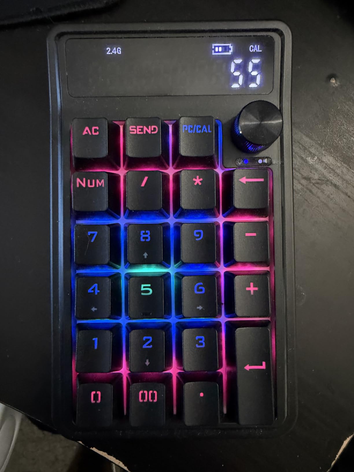 Redragon K733 PRO Wireless Gasket RGB Number Pad, 22 Keys Mechanical Numpad w/PC & Calculate Modes, 10 Digits Calculator Display, Knob Control customer photo 1