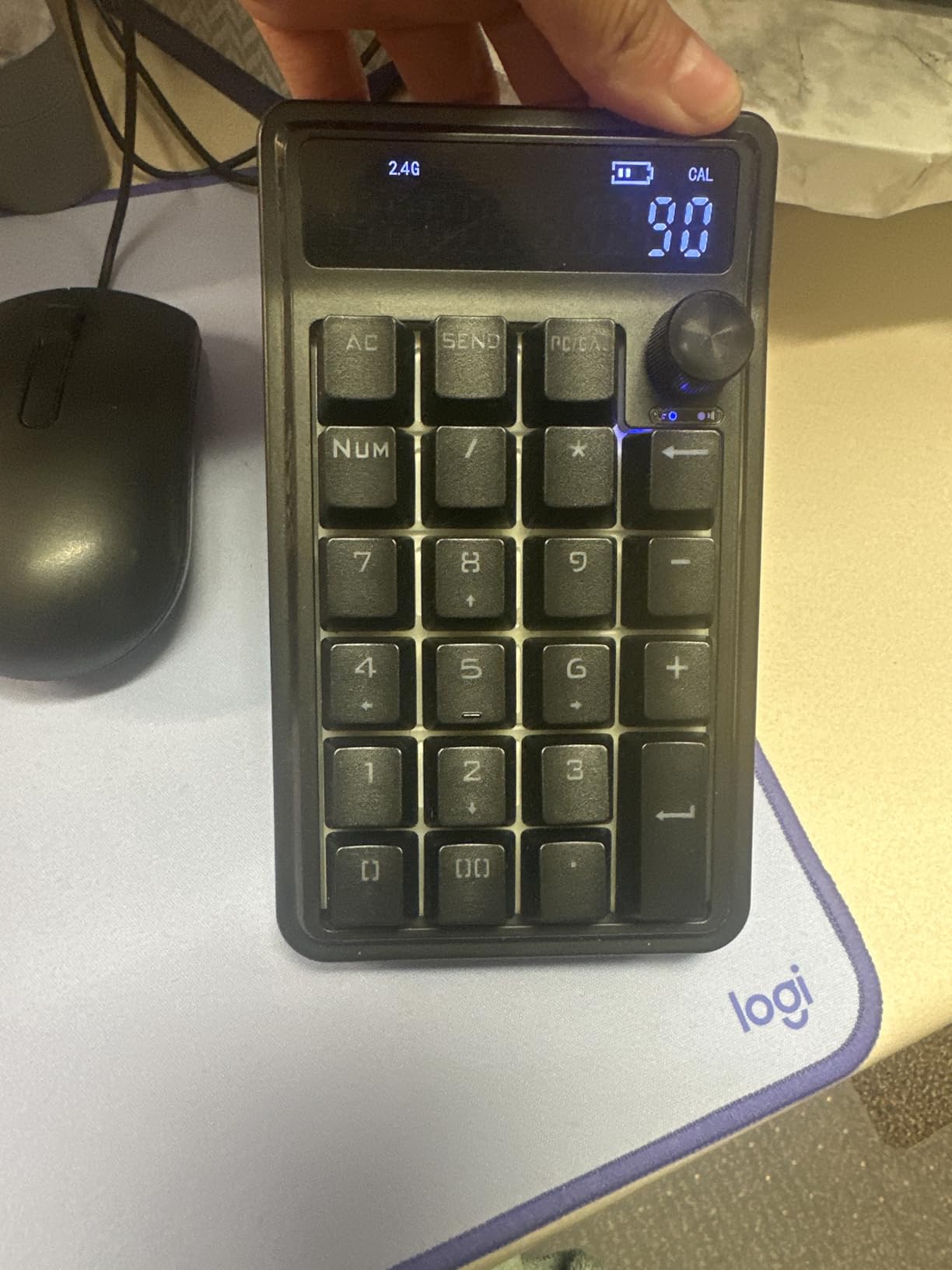 Redragon K733 PRO Wireless Gasket RGB Number Pad, 22 Keys Mechanical Numpad w/PC & Calculate Modes, 10 Digits Calculator Display, Knob Control customer photo 2