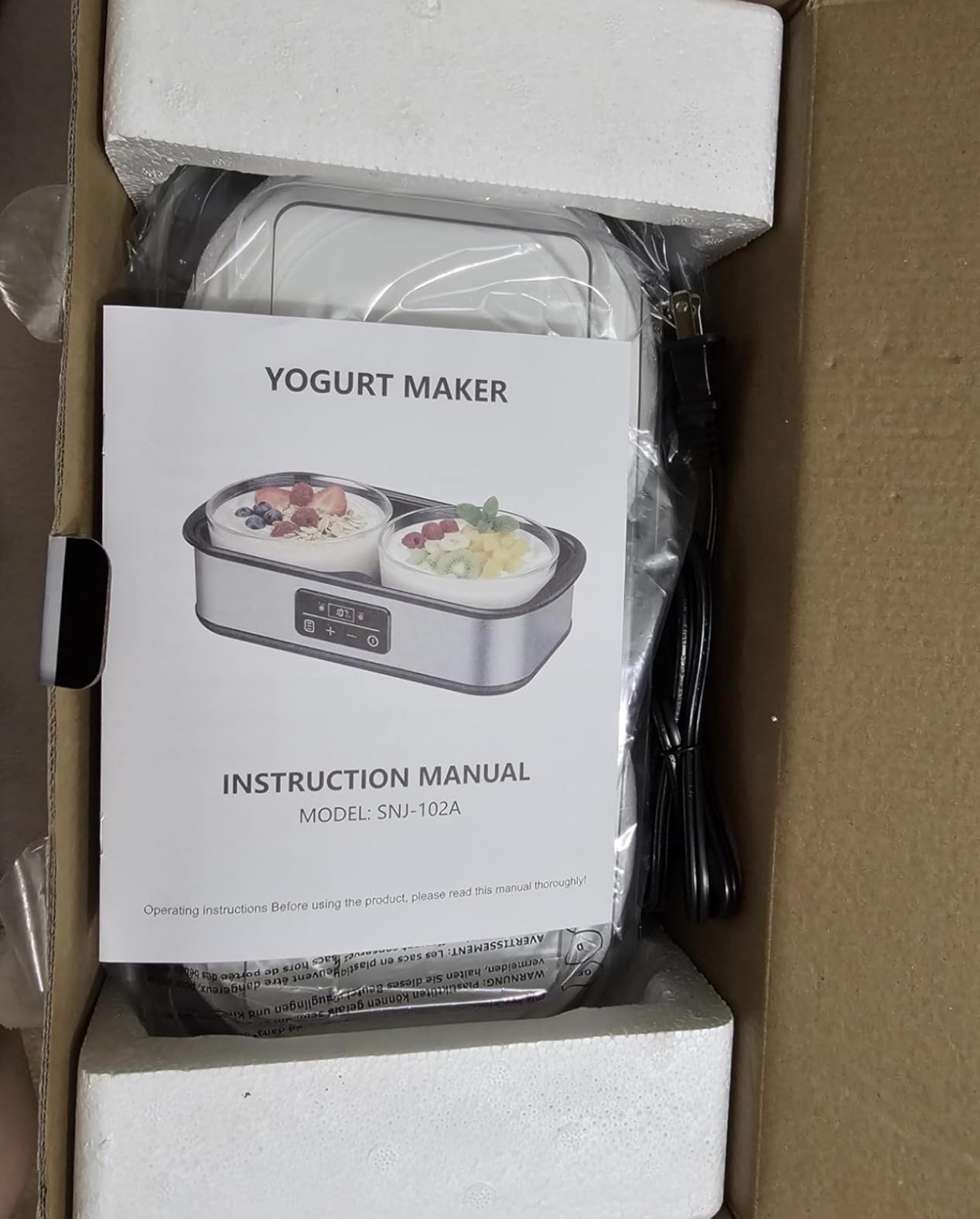 Yogurt Maker with Two Containers, Yogurt Maker Machine with Adjustable Temperature & Time Control, Automatic Shut-Off & Constant Temper for Homemade Probiotic Yogurt, Promoting Gut Health customer photo 2