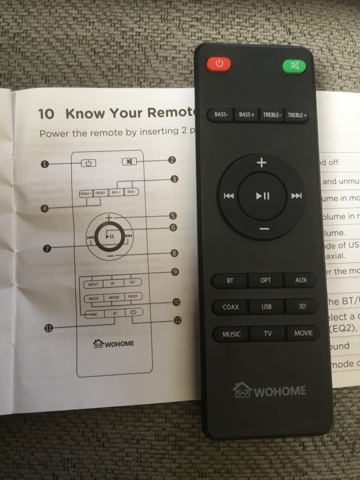 Wohome 2.1 Sound Bars for TV, Built-in Subwoofer, 6 Levels Voice Enhancement, 16 Inches TV Soundbar Speakers with Bluetooth 5.3 customer photo 2