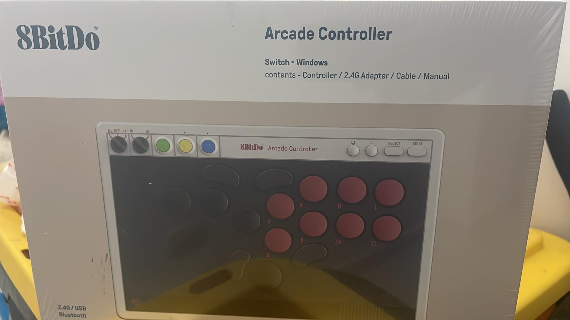 8BitDo All-Button Arcade Controller for Switch & Windows - 3 Connection Modes, Low-profile Linear Switches, 4 Programmable Buttons, Hot-swappable PCB - Transparent Purple Signature Edition customer photo 2