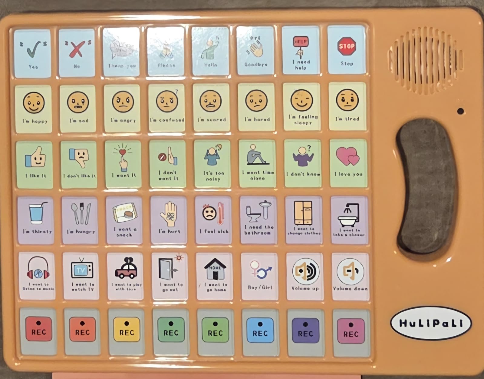 AAC Device for Autism with Grip Handle - 40 Pre-Installed Buttons & 8 Programmable Keys, Non-Verbal Communication Tool for Speech Therapy, Stroke Rehab & Aphasia, Adjustable Volume Talking Aid customer photo 2