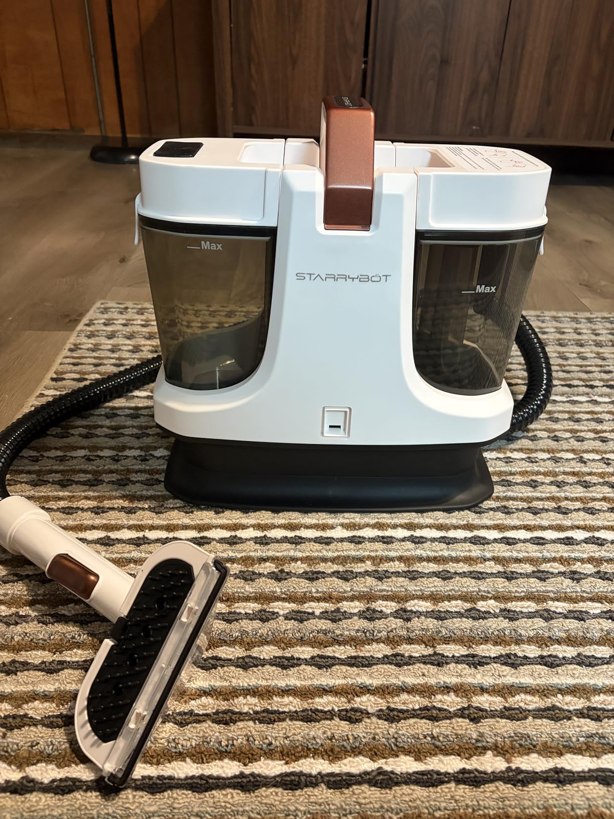 Starrybot Portable Carpet & Upholstery Cleaner Machine for Pets, Spot, Stain,Couch Cleaner Machine with 18Kpa Powerful Suction,Car/Auto Detailer(white) customer photo 1