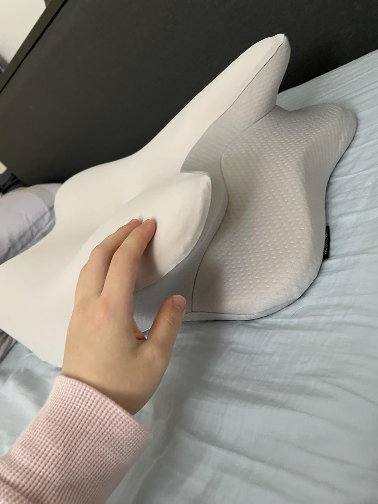 Cervical Neck Pillow for Pain Relief - Ergonomic Memory Foam Pillow for Sleeping, Contour Side Sleeper Pillow for Neck Support, Cooling Orthopedic Pillow Bed Pillow for Side Back Stomach Sleepers customer photo 2