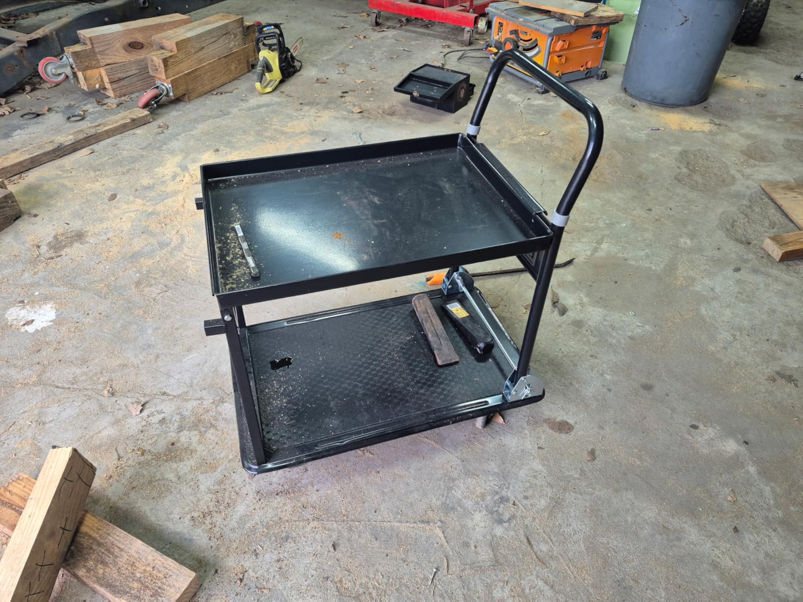 VEVOR Heavy Duty Platform Truck, 2000 LBS Industrial Steel Flatbed Cart with 360° Swivel Wheels, Platform Push Cart Dolly (48