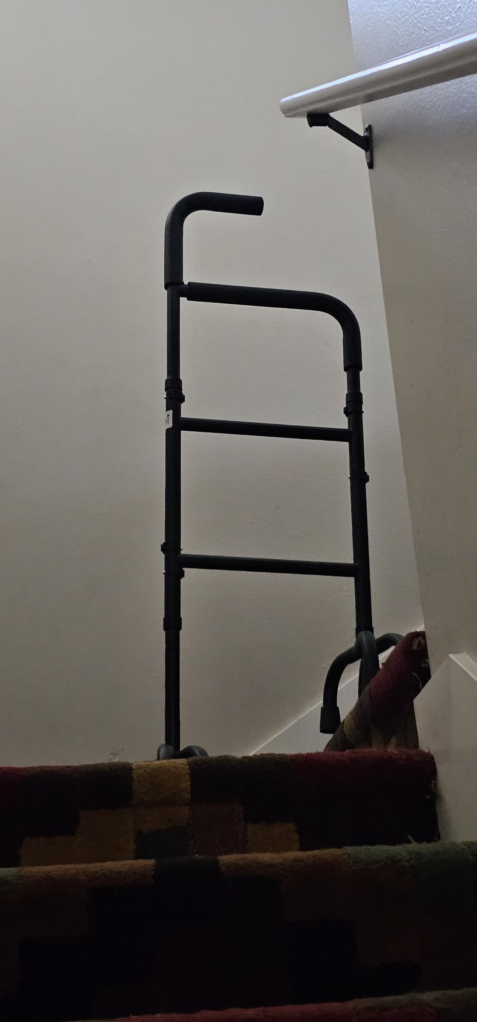 Stair Assist & Climbing Cane, 13-Level Adjustable with 8-Cylindrical Rubber Foot Pads & Ergonomic Handle, Carbon Steel Helper for Mobility Aids Users customer photo 1