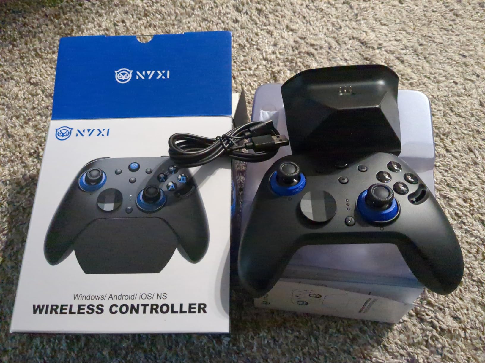 NYXI Imperial PC Gaming Controller with Adjustable Tension TMR Joysticks, Interchangeable Buttons for PC/Switch Layouts, 1000Hz Polling Rate, Dual-Mode Triggers, 1200mAh Battery & Dock - for PC/Switch/Android/TV customer photo 1