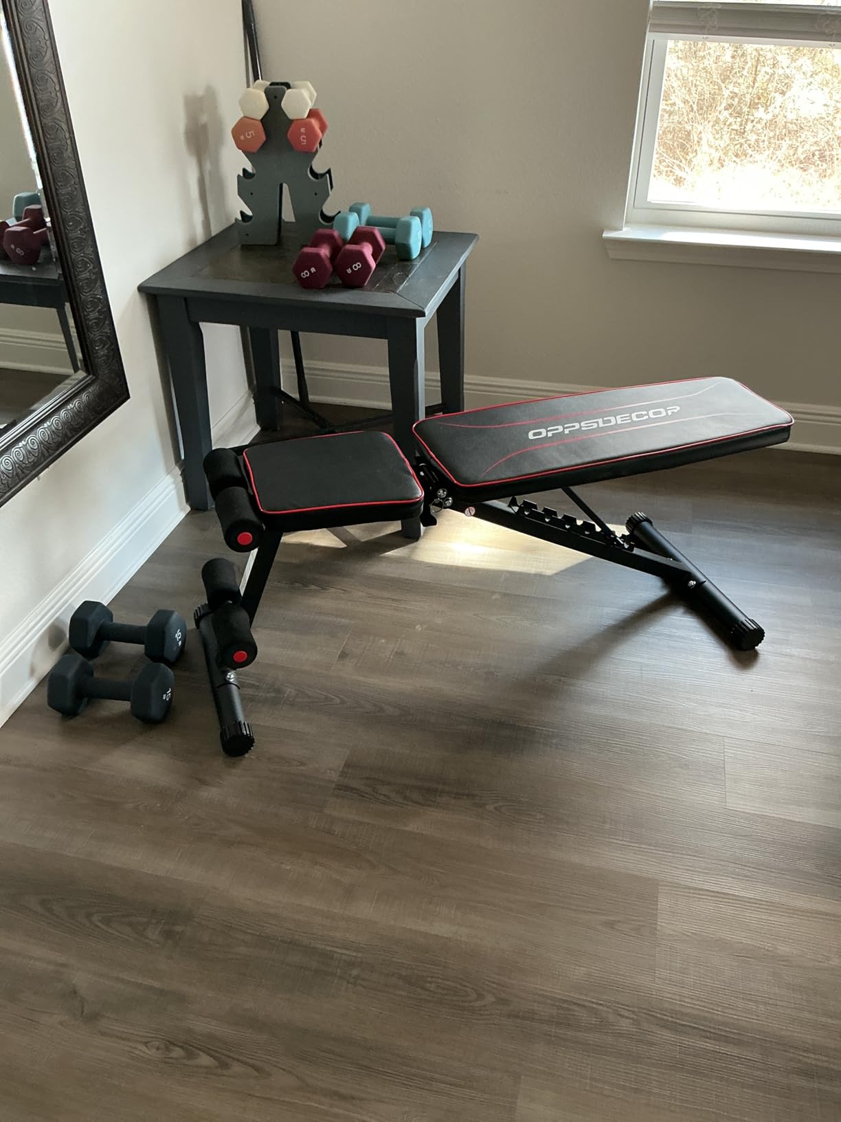 OPPSDECOR Home Gym, Workout Station with High/Low Pulley System, Multifunctional Home Gym Equipment, Exercise Equipment for Full Body Strength Training customer photo 1