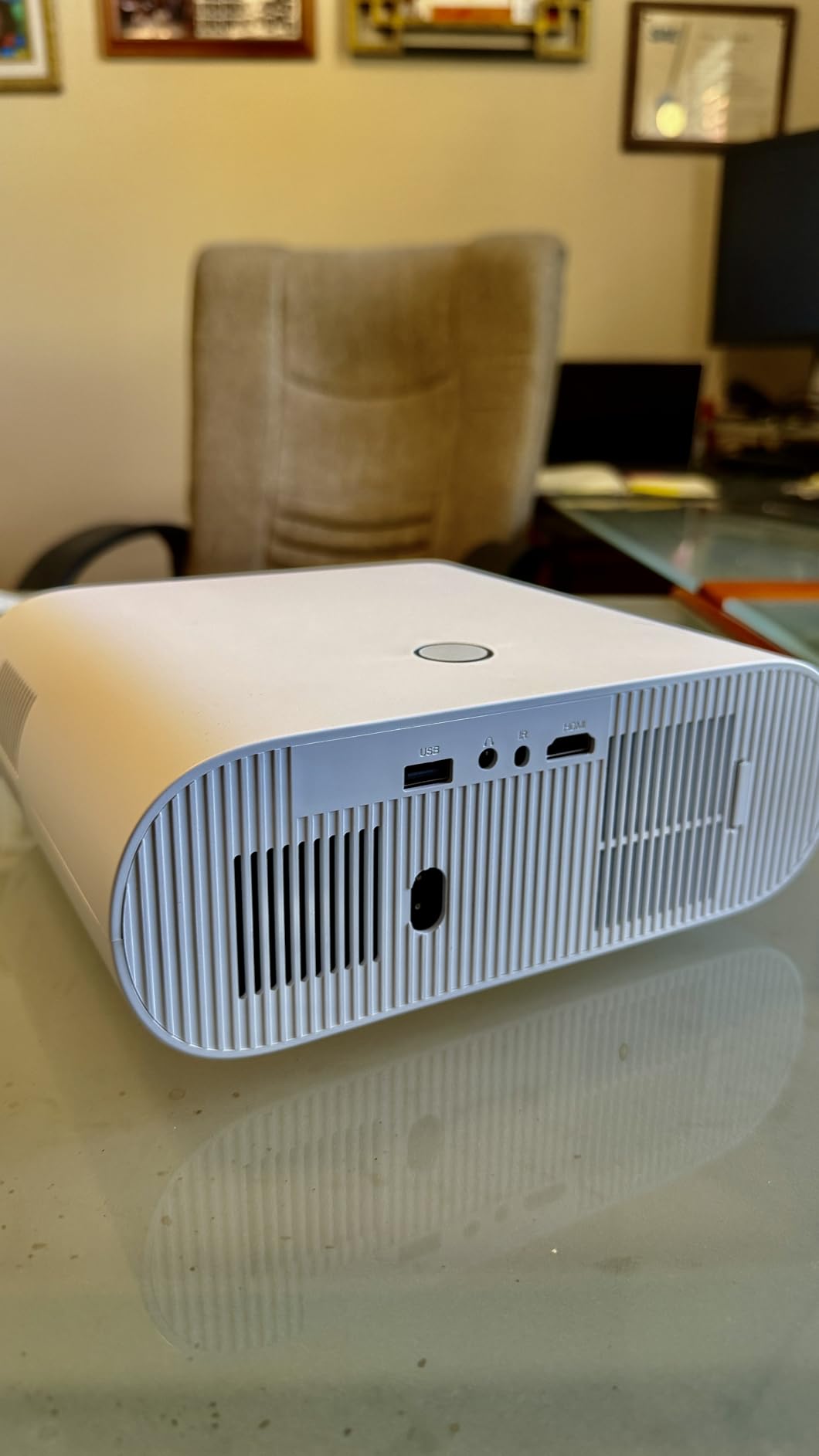4K Projector with Google TV: 3000 Brightness/Auto Lens Cap & 4D Keystone/Auto Focus & AI Voice Control, Sovboi Portable Outdoor Projector with WiFi & Bluetooth customer photo 1