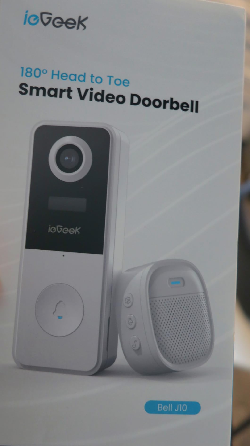 ieGeek Video Doorbell Camera Wireless, Head-to-Toe 180° Ultra Clear, 2K 3MP HD Video No Subscription Fee, Smart Motion Detection, Real-time Alerts, Support Local Storage, Only 2.4GHz WiFi customer photo 2