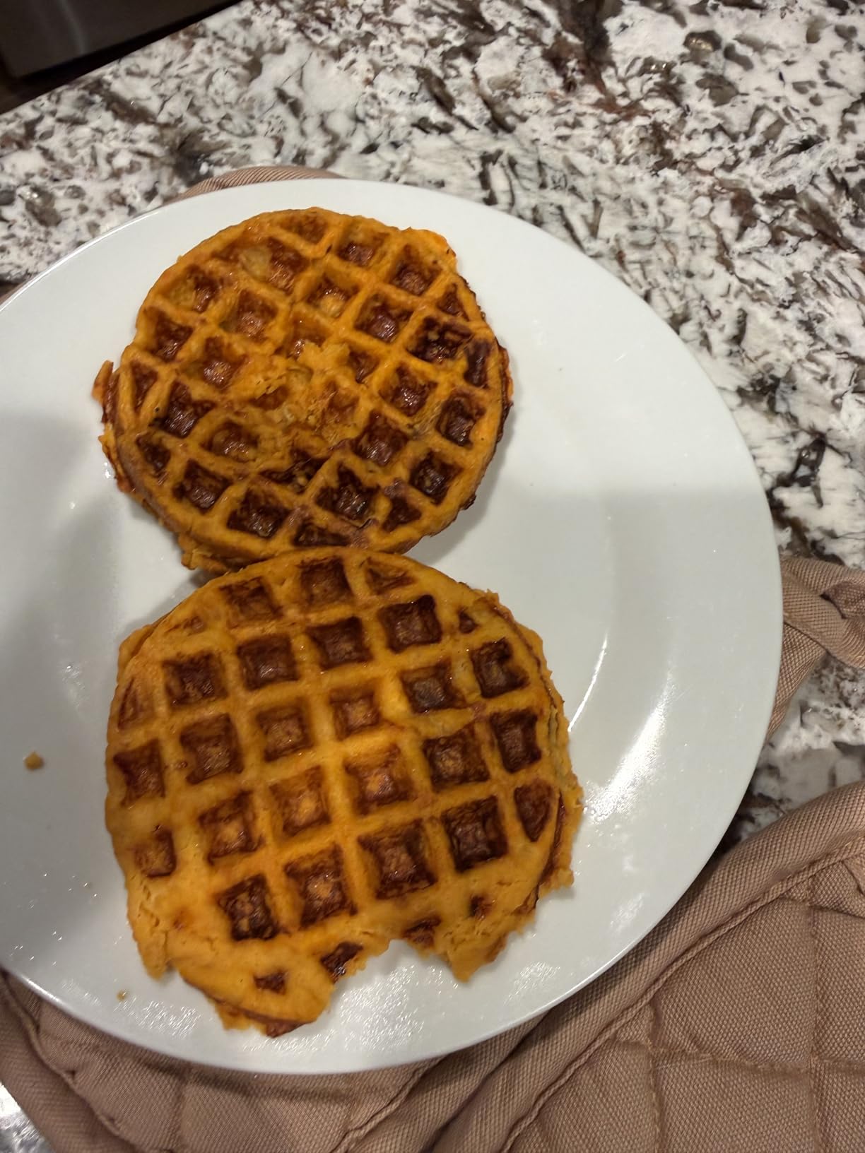 Elite Gourmet Belgian Waffle Maker with PFAS-Free CeramiCrisp Ceramic Nonstick Plates, Adjustable Browning Control, 1100W Heating, Power & Ready Indicator Lights, Vertical Storage, Stainless Steel customer photo 2