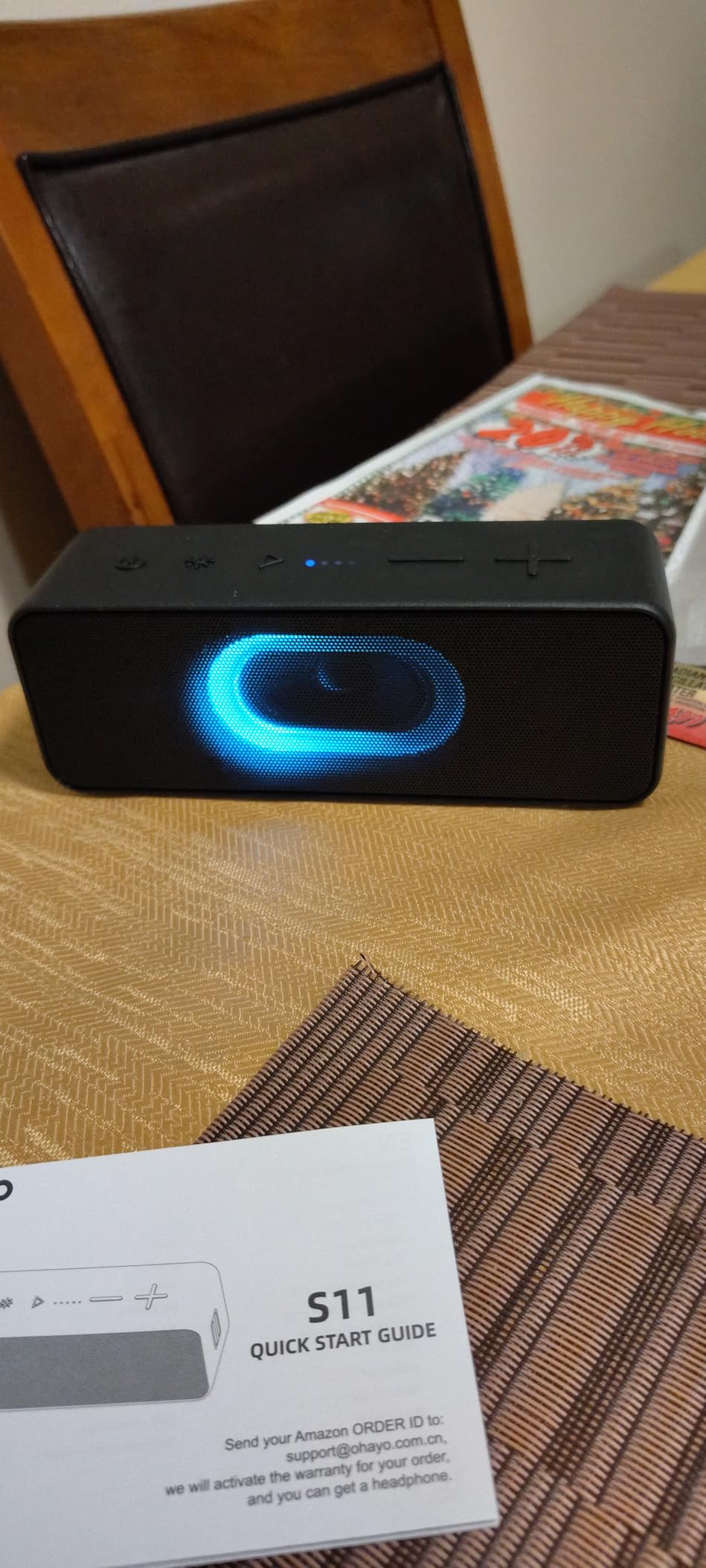 OHAYO Bluetooth Speaker, Wireless Portable Outdoor Speakers, IPX6 Waterproof, 16W Bold Sound, 24H Playtime, TWS Pairing, Ambient Lights, Built-in Mic, Home/Travel/Beach Essentials, Birthday Gifts, BLK customer photo 1