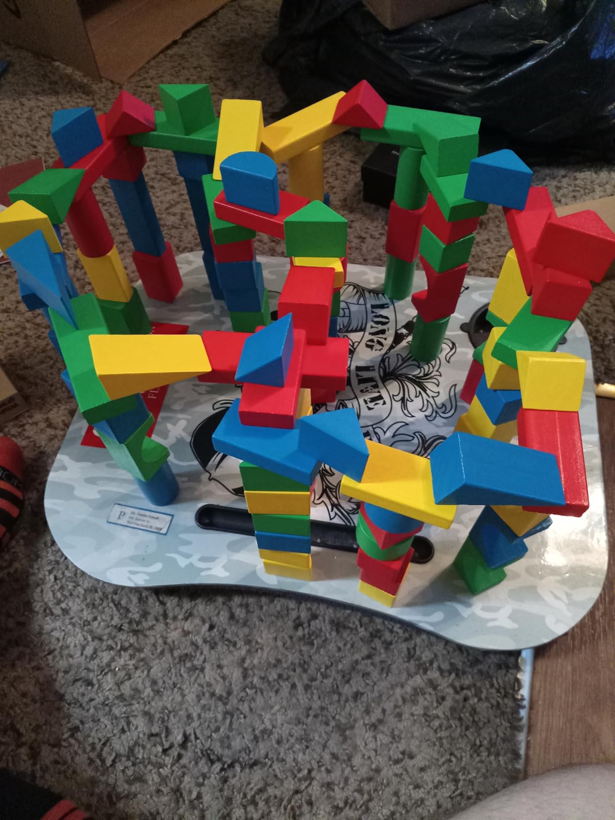 Melissa & Doug Wooden Building Blocks, 100-Piece Set of Sorting & Stacking Toys in 4 Colors and 9 Shapes, Classic Toddler Toys for Girls & Boys Ages 2+ - FSC Certified customer photo 1