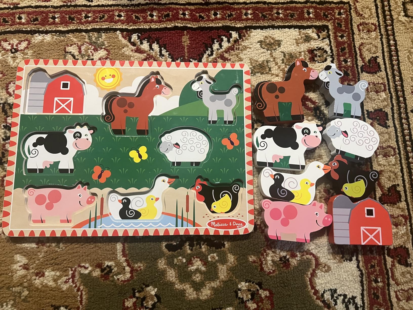 Melissa & Doug Safari Wooden Chunky Puzzle (8 pcs), Educational Screen Free Activity for Toddler, Preschoolers and Kids Ages 2+ - FSC Certified customer photo 2