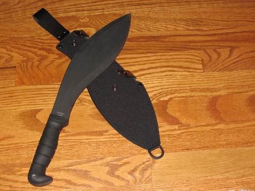 KA-BAR 2-1249-9 Kukri Fixed Blade Knife Black Blade with Black Handle and Sheath customer photo 1