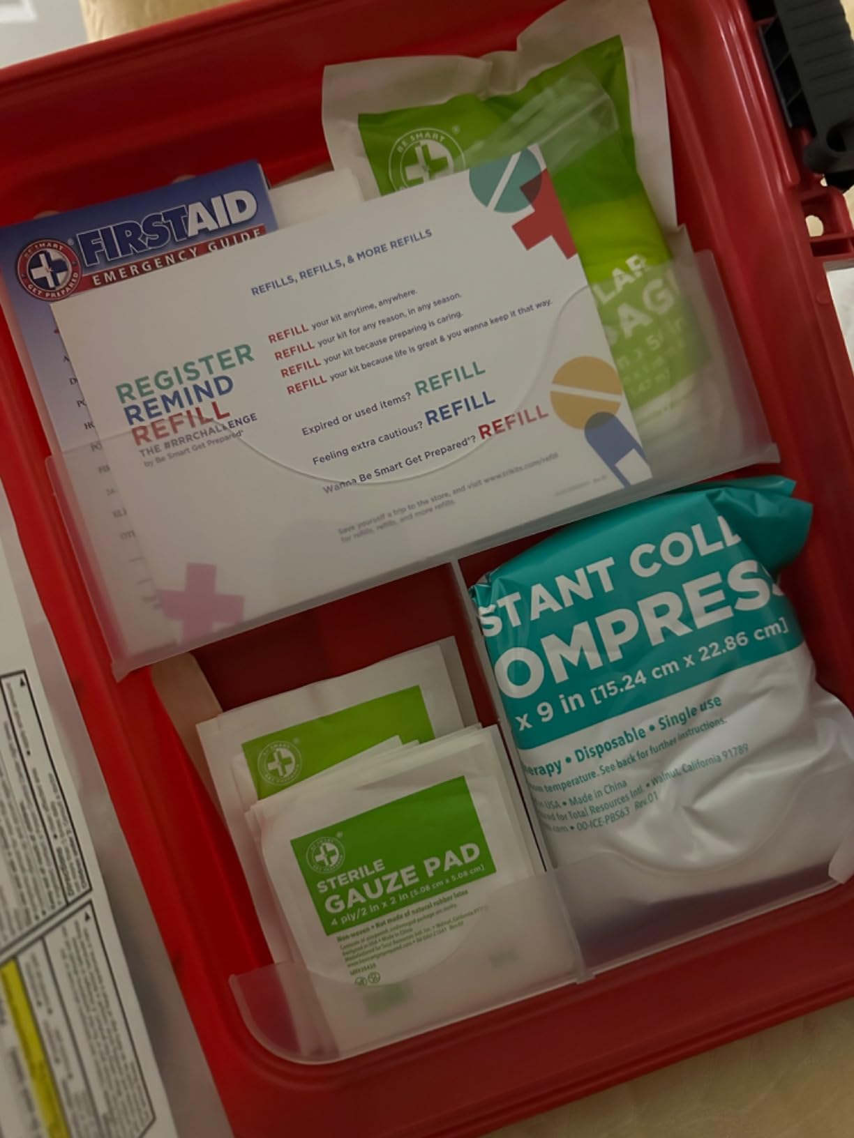 Be Smart Get Prepared First Aid Kit Hard Red Case 326 Pieces - Exceeds OSHA and ANSI Guidelines customer photo 1