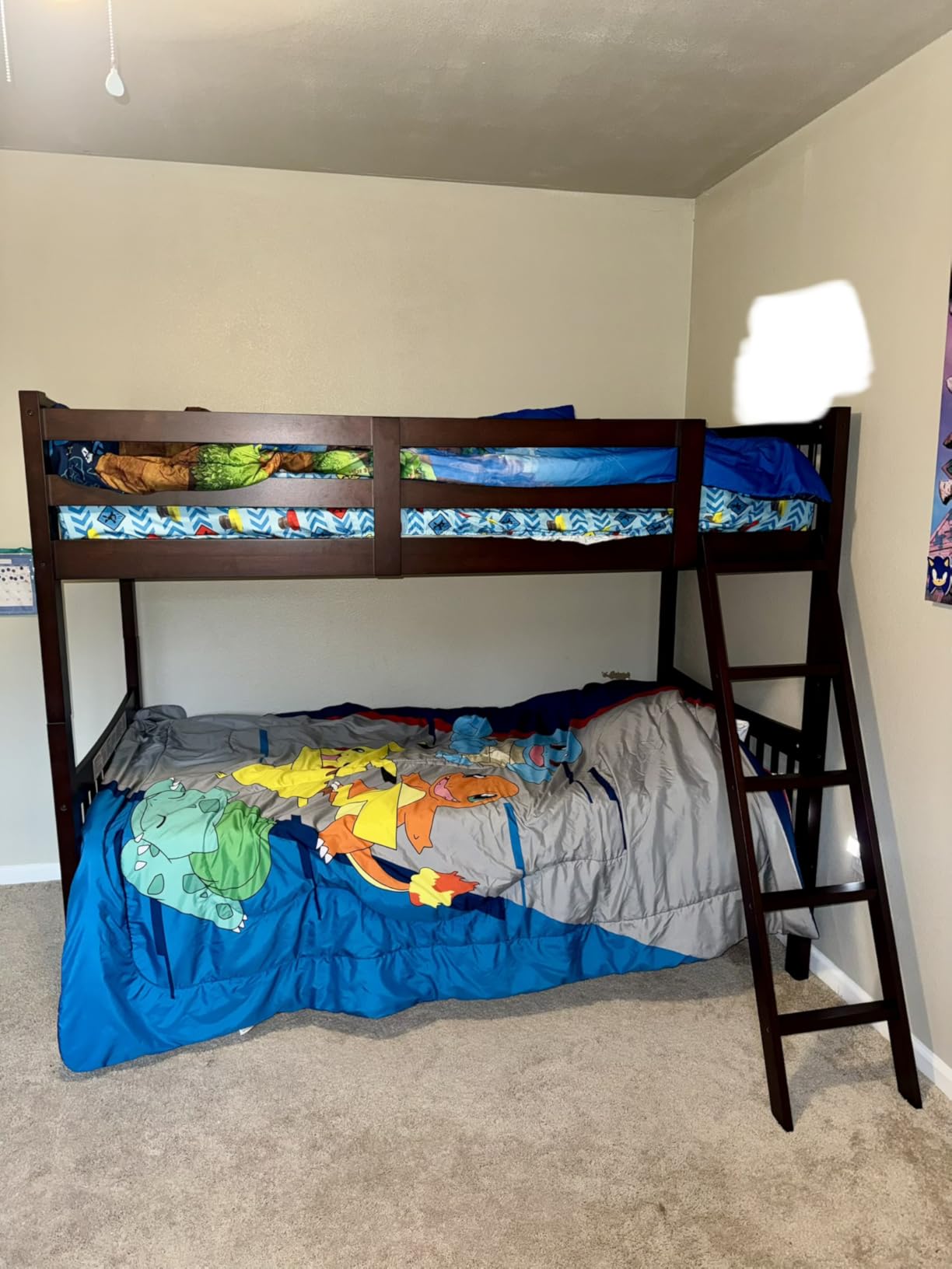 Storkcraft Caribou Bunk Bed Twin Over Twin Bunk Bed (Espresso) - GREENGUARD Gold Certified, Twin Bunk Beds for Kids, Converts to 2 Individual Twin Beds customer photo 2