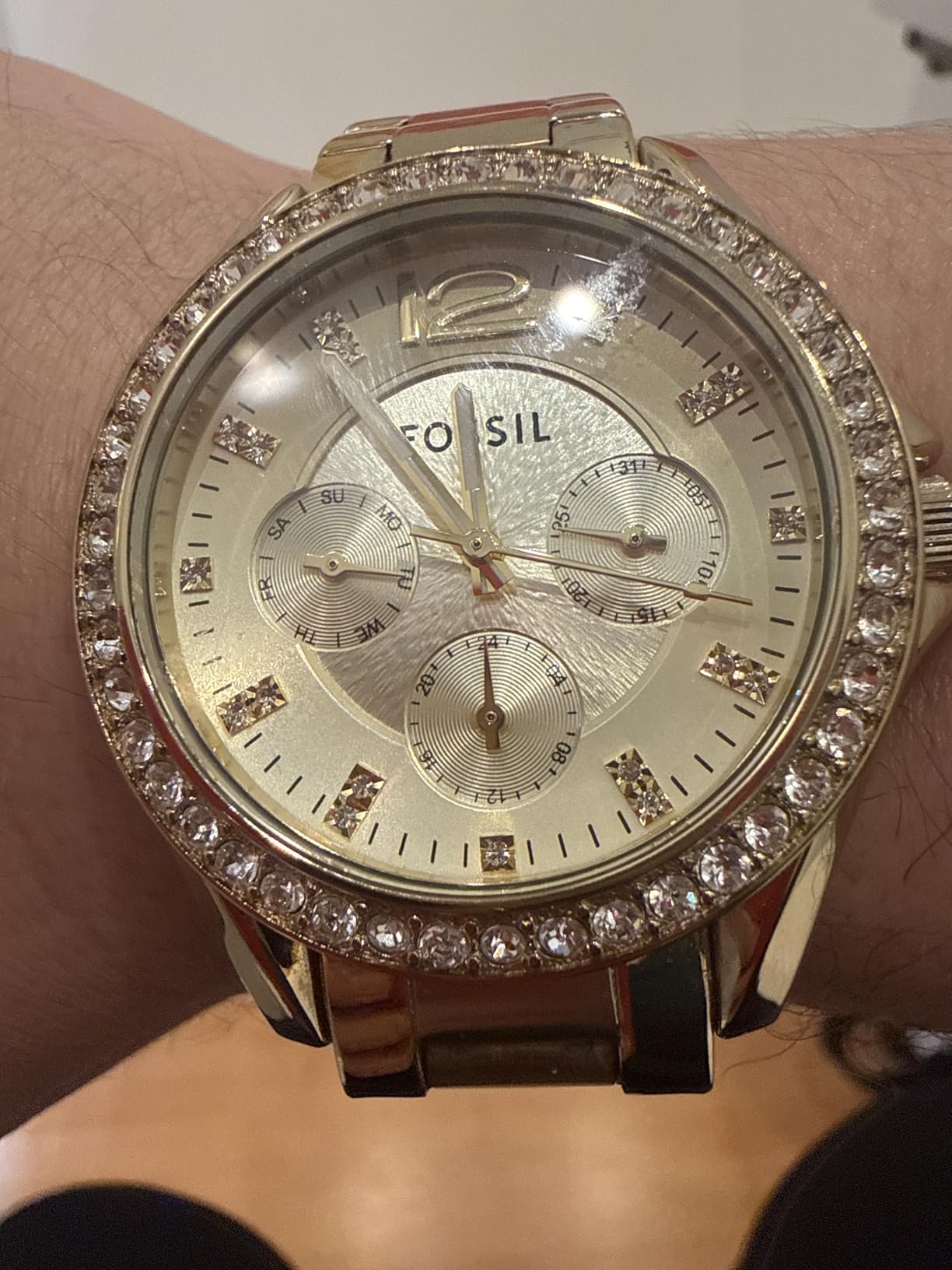 Fossil Women's Riley Quartz Stainless Steel Multifunction Watch customer photo 2