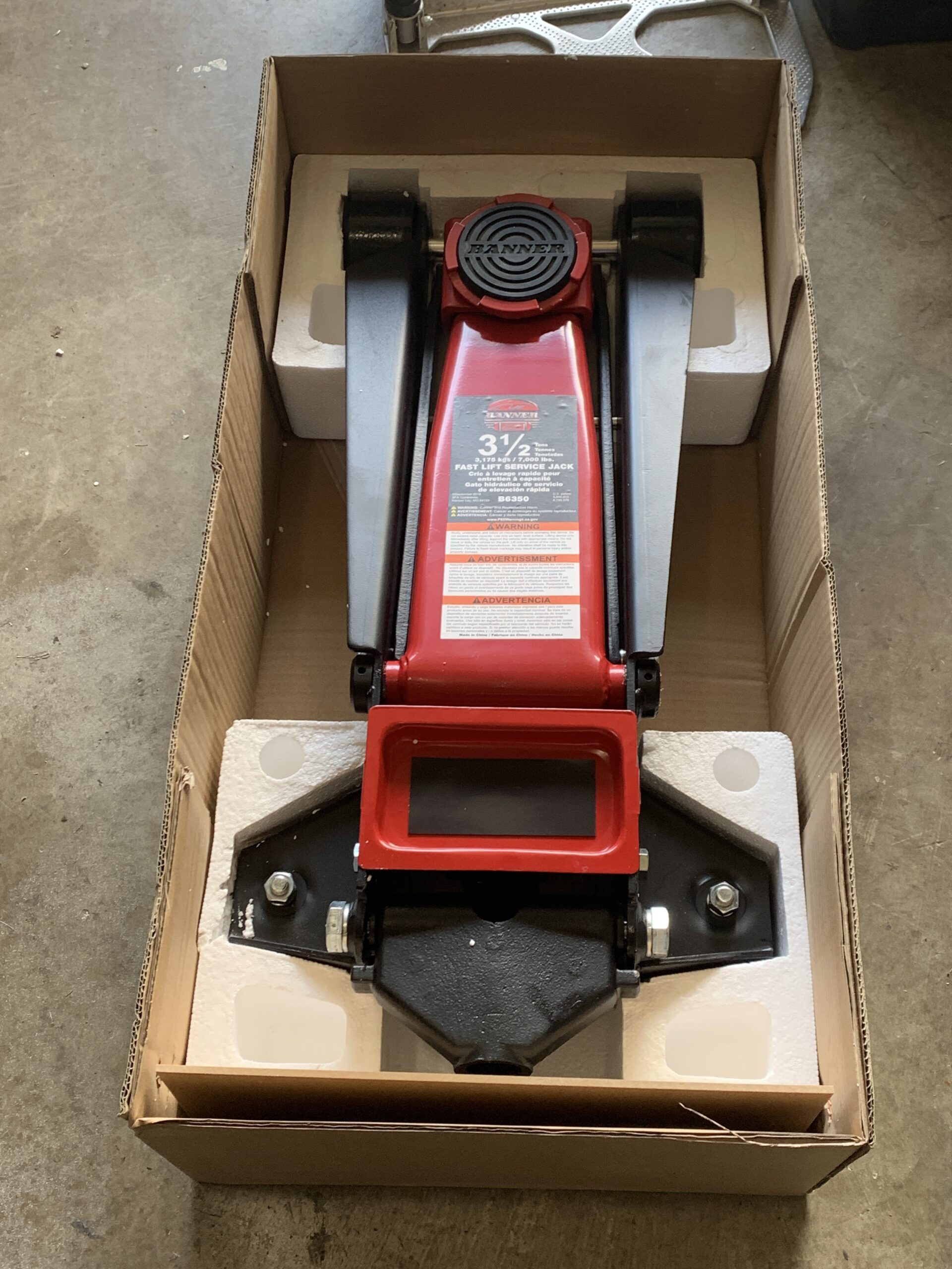 Blackhawk B6350 Black/Red Fast Lift Service Jack - 3.5 Ton Capacity customer photo 2