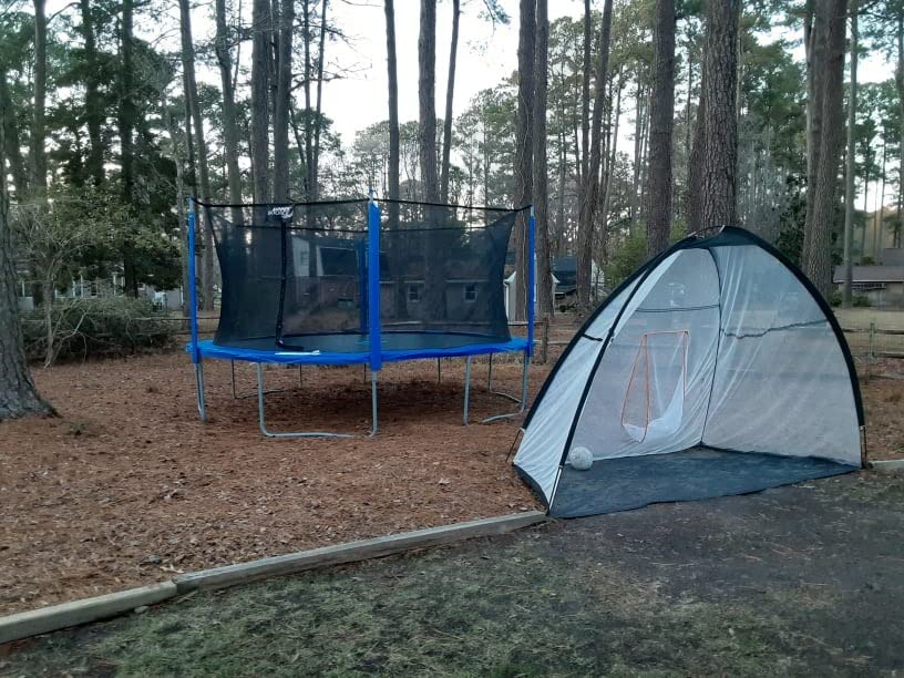 Machrus Upper Bounce Round Trampoline Outdoor Backyard with Enclosure Net, Recreational, Gymnastics Activity for Kids and Adults customer photo 2