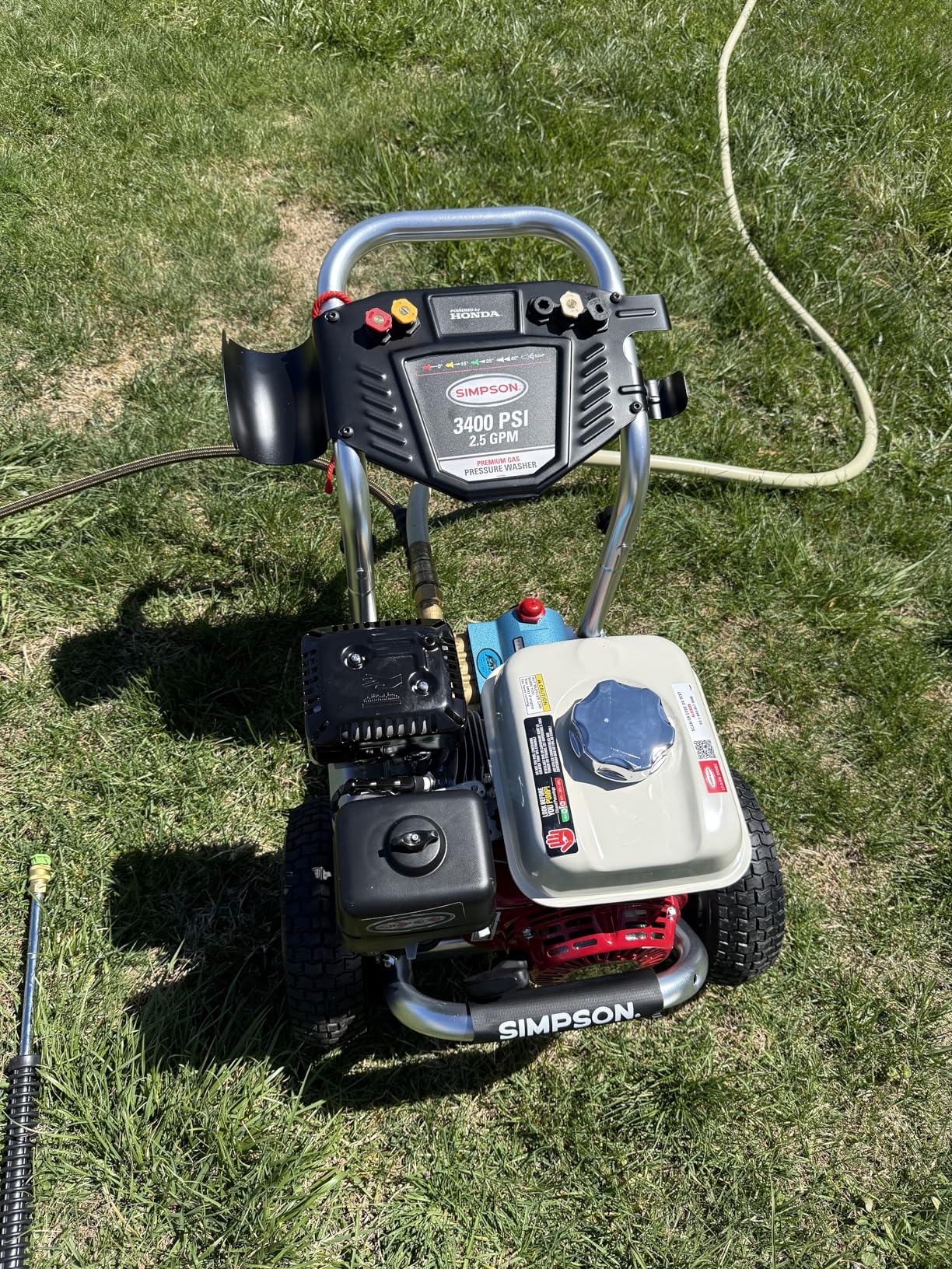 Simpson Cleaning ALH3228-S Aluminum Series 3400 PSI Gas Pressure Washer, 2.5 GPM Power Washer for Commercial Use, Honda GX200 Engine, 25-Foot Hose, 49-State customer photo 2