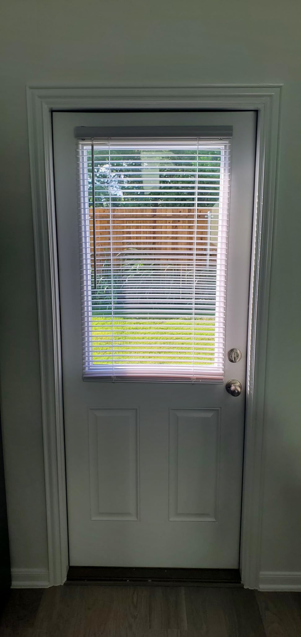 Cordless Light Filtering Mini Blind - 27 Inch Width, 64 Inch Length, 1