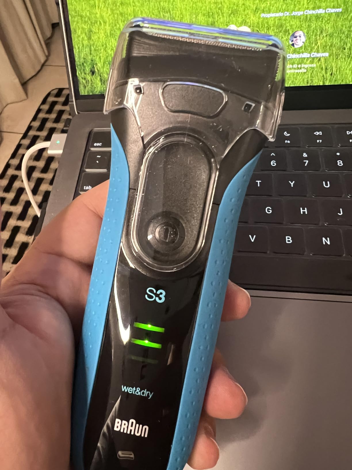 Braun Electric Series 3 Razor with Precision Trimmer, Rechargeable, Wet & Dry Foil Shaver for Men, Blue/Black, 4 Piece customer photo 1