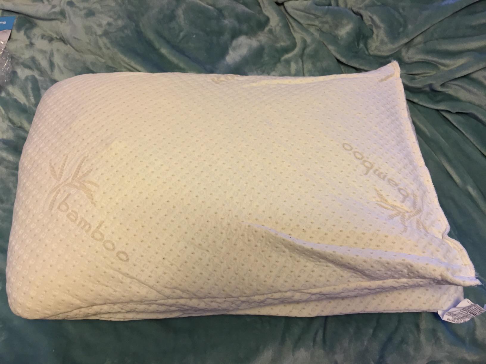 Snuggle-Pedic Body Pillow for Adults - Breathable, Full Body Pillow for Side Sleepers - Shredded Memory Foam Gel - Cooling Long Pillow Supports Legs, Belly & HIPS - 20x54 customer photo 1