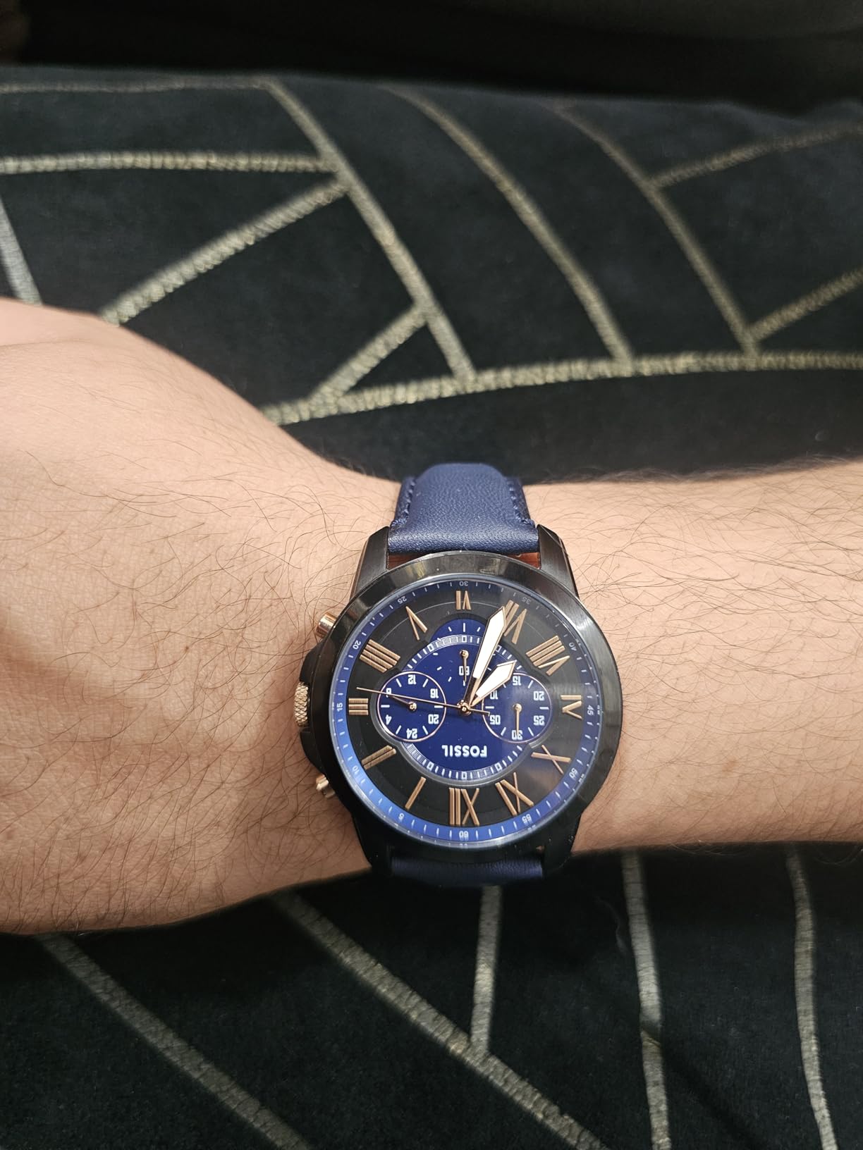Fossil Men's Grant Quartz Stainless Steel Chronograph Watch customer photo 1