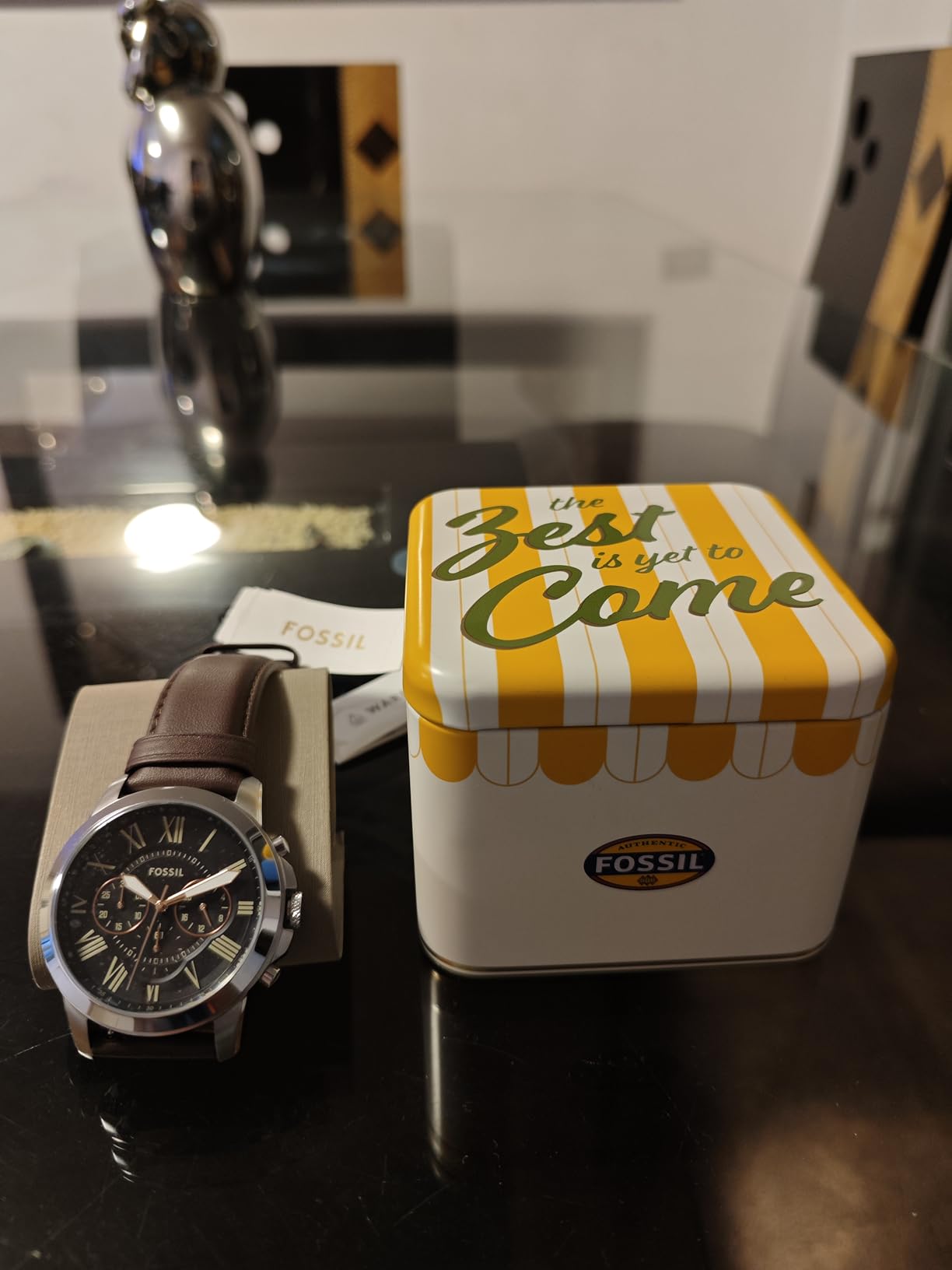 Fossil Men's Grant Quartz Stainless Steel Chronograph Watch customer photo 2