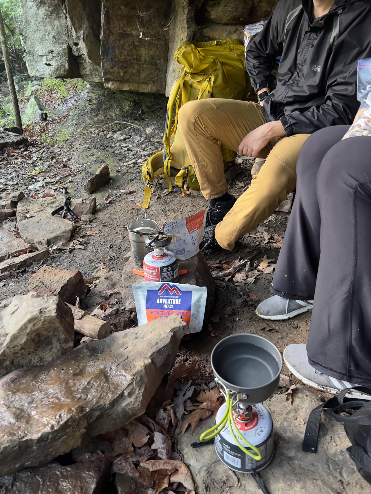 Odoland Camping Cookware Stove Carabiner Canister Stand Tripod and Stainless Steel Cup, Tank Bracket, Fork Spoon Kit for Backpacking, Outdoor Camping Hiking and Picnic customer photo 2